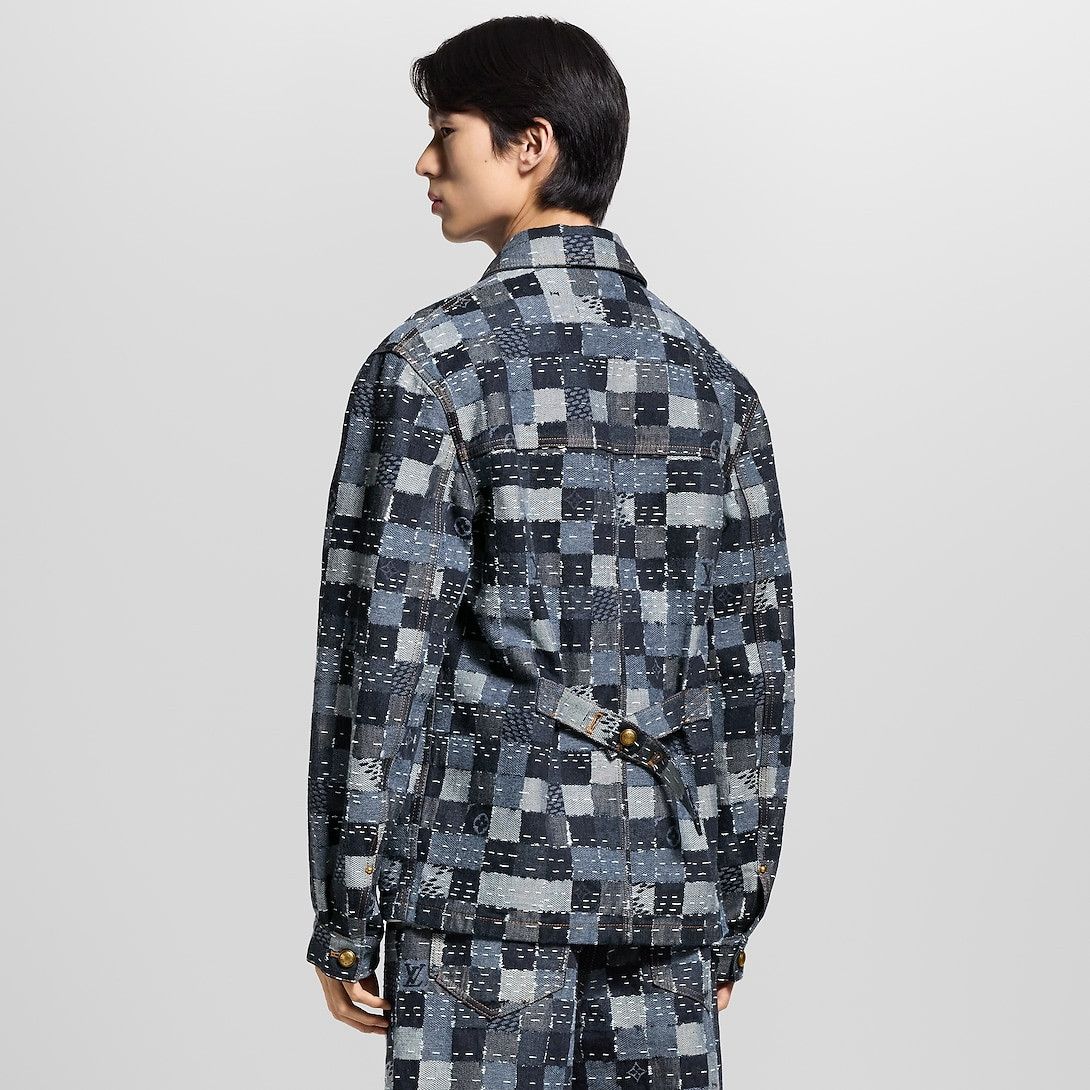 Louis Vuitton Damier Denim Workwear Blouson Size US XXS / EU 40 - 3 Thumbnail