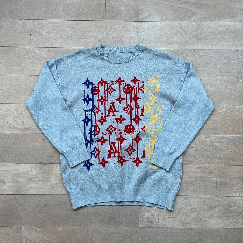 Vintage Y2k sweter y2style knitted sweater monogram Size US M / EU 48-50 / 2 - 2 Thumbnail