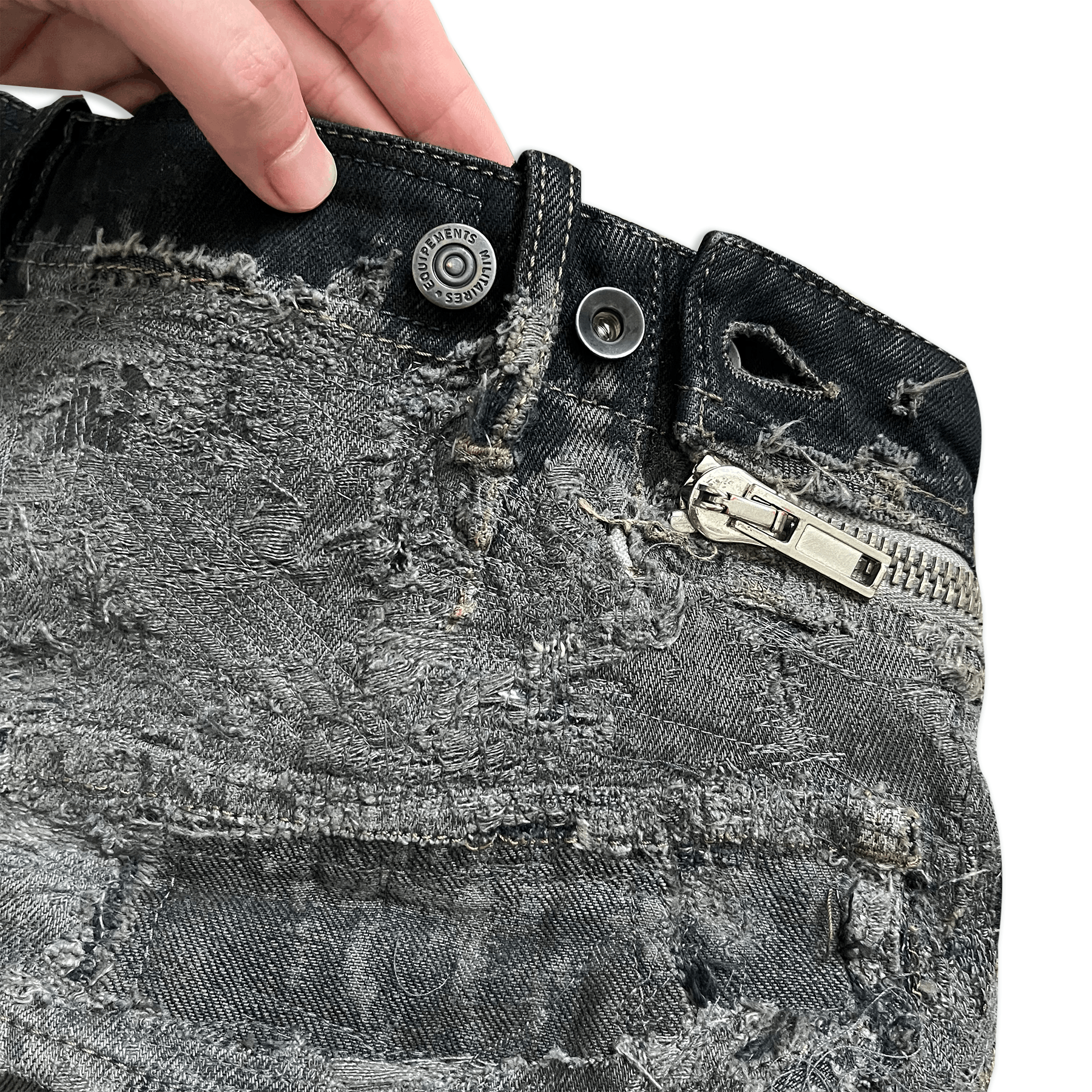 Rick Owens SS09 Rick Owens Hogwash Patchwork Denim Aircuts Size US 33 - 15 Thumbnail