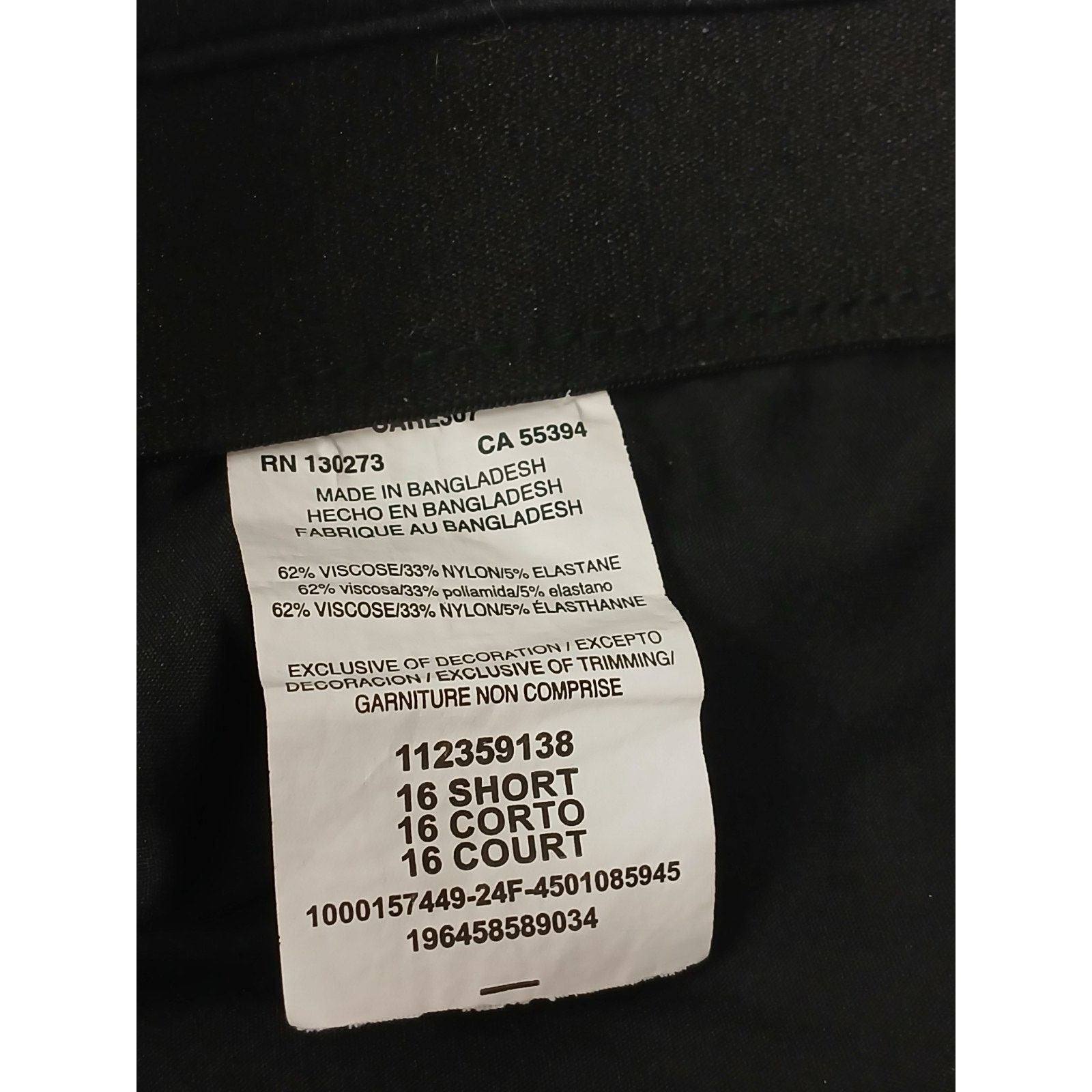 Lee Lee (16) Womens Black Relaxed Stretch Smart Fit Dress Slacks Size 38" / US 16 / IT 52 - 5 Thumbnail