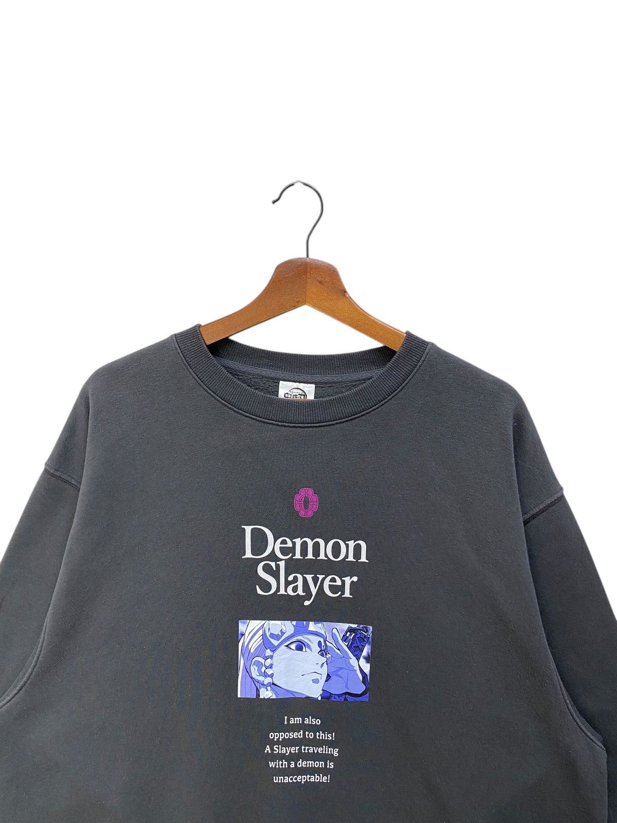 Anime Cartoon Demon Slayer Distressed Sweatshirt Pullover Size XL Size US XL / EU 56 / 4 - 2 Thumbnail