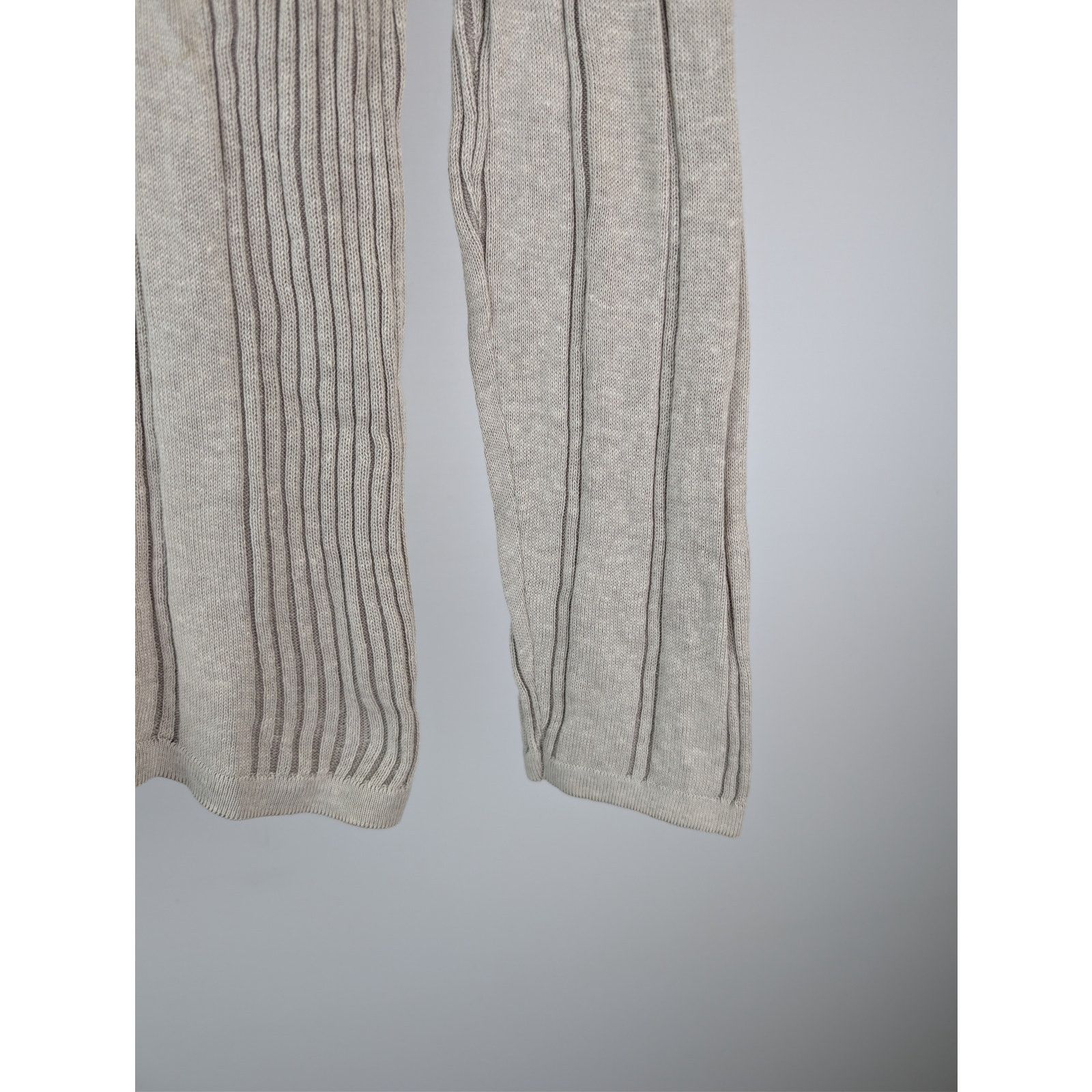 Hermes o1rshd1 CC20 Striped Knit Long-Sleeve Polo Shirt in Beige Size US M / EU 48-50 / 2 - 5 Thumbnail