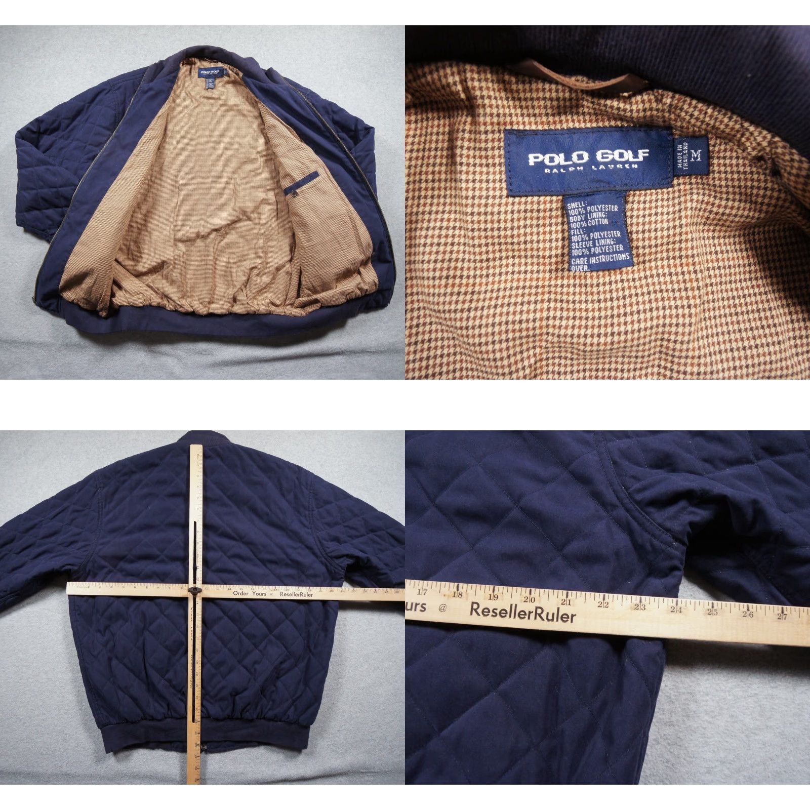 Vintage VINTAGE Polo Golf Jacket Mens Medium Blue Quilted Full Zip Bomber Jacket - Polo Golf Full Zip, Bomber, Quilted, Blue, Vintage, Mens, Medium, Jacket Size US M / EU 48-50 / 2 - 8 Thumbnail