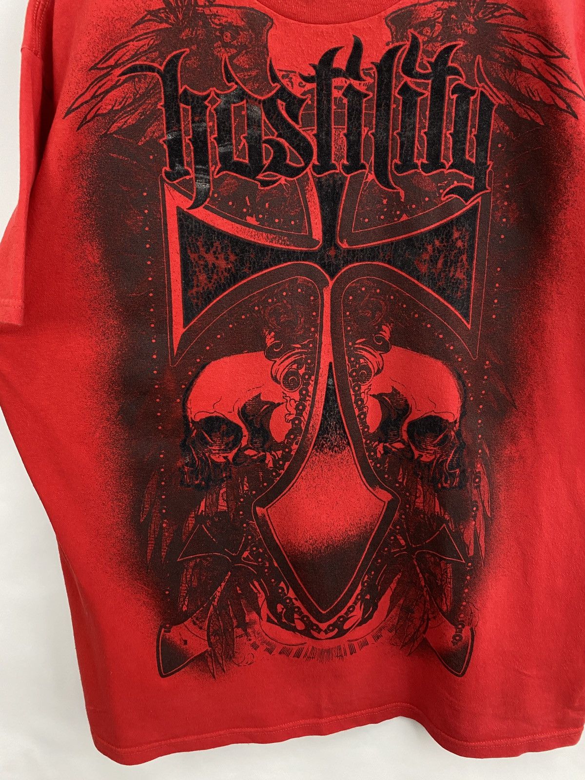Affliction 🇺🇸💀 Rare Hostility Chemistry Skull USA Y2K Affliction Style Size US XL / EU 56 / 4 - 6 Thumbnail