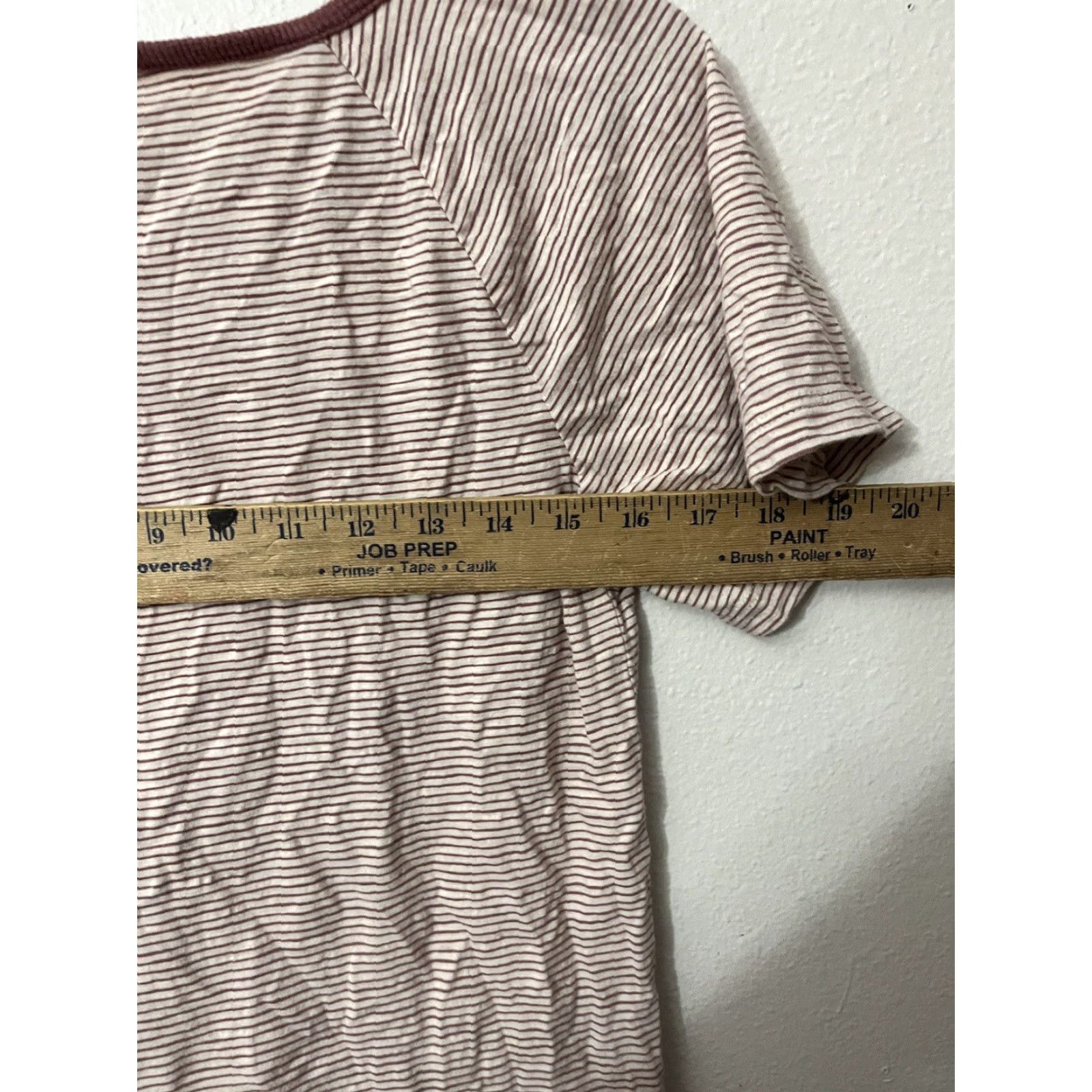 Lucky Brand Luck Brand Women's Brown Stripe Short Sleeve Pullover Top M Casual Blouse Shirt Mens Womens Girls? Size M / US 6-8 / IT 42-44 - 5 Thumbnail