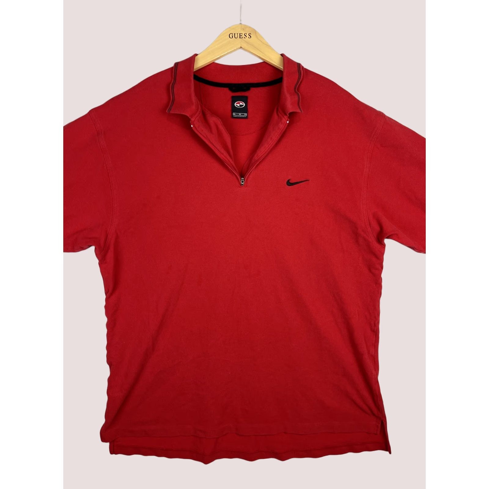 Nike Nike Tiger Woods Polo Shirt Mens XL Red Nike Golf Quarter Zip Vintage Size US XL / EU 56 / 4 - 1 Thumbnail
