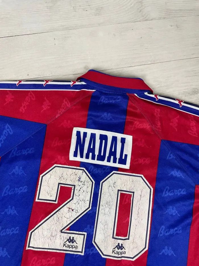 Kappa Vintage Barcelona 1995 1997 Nadal #20 Home Shirt Jersey Size US S / EU 44-46 / 1 - 17 Thumbnail