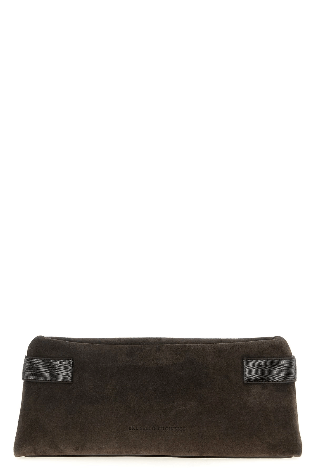 Brunello Cucinelli BRUNELLO CUCINELLI Pine Cone Brown Suede Pouch Size ONE SIZE - 1 Thumbnail