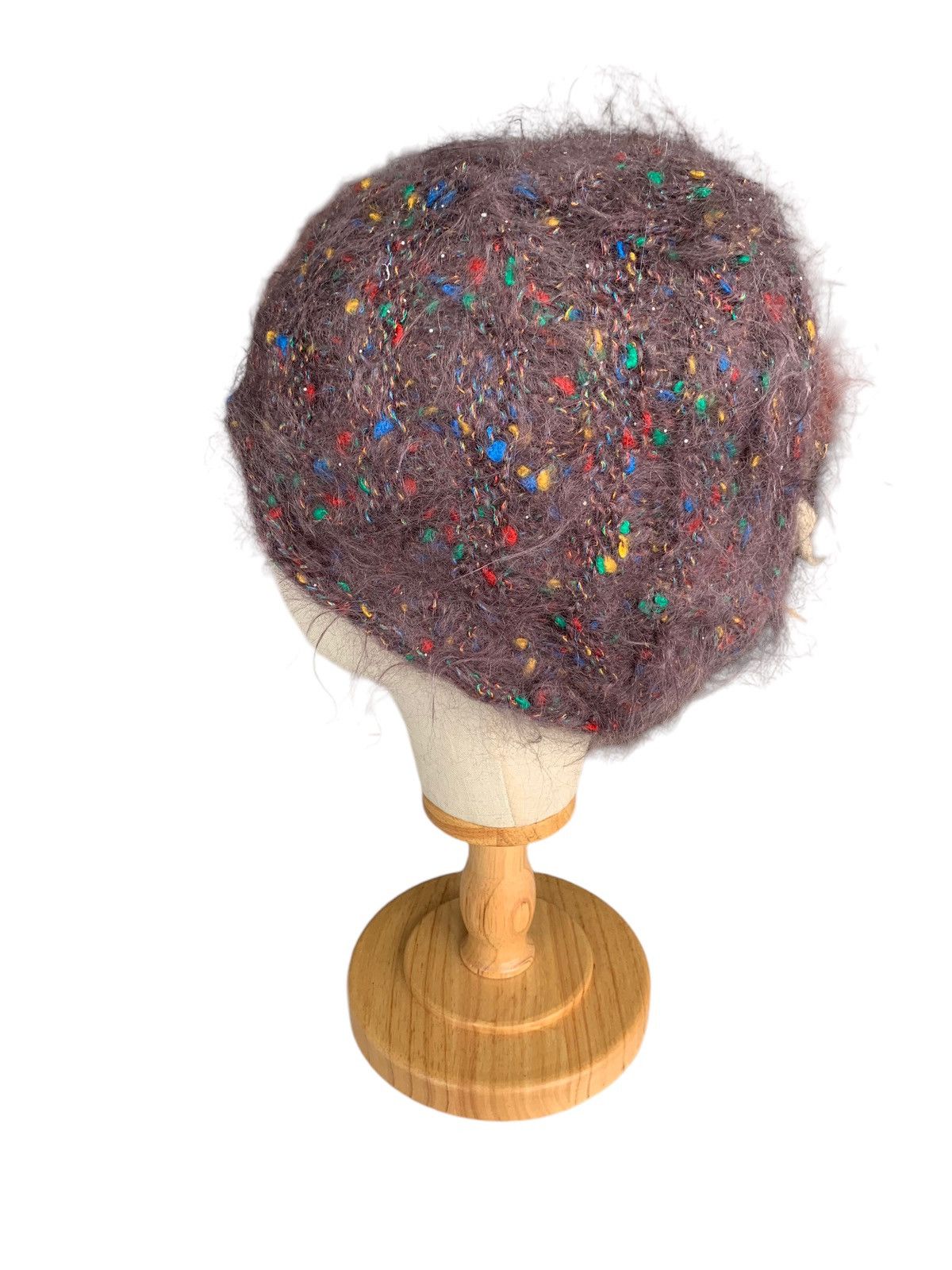 14th Addiction × Japanese Brand × Le Grande Bleu (L.G.B.) Punk Style Fur Distressed Knit Multicolour Beanie Hats Size ONE SIZE - 3 Thumbnail