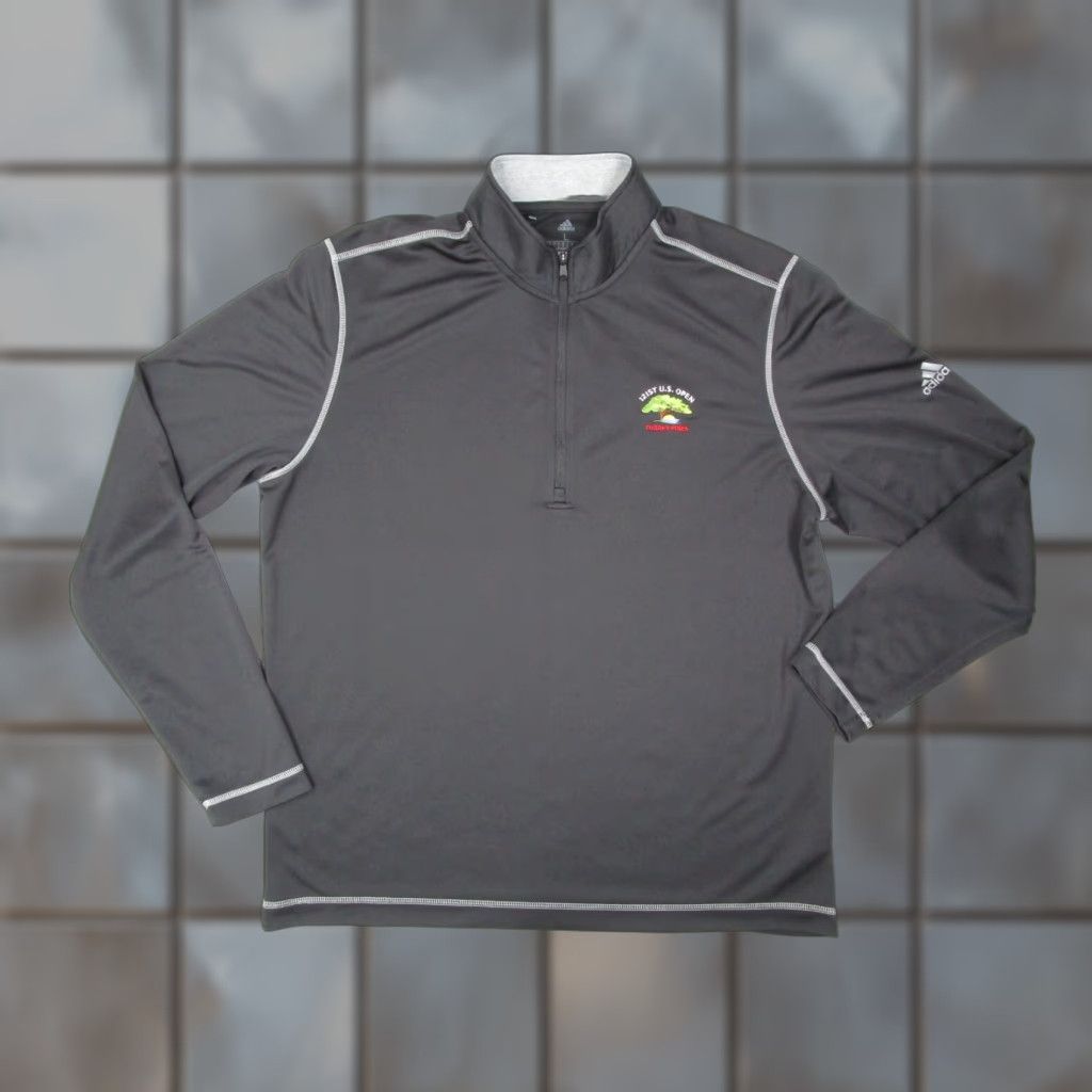 Adidas ADIDAS Men’s Black 1/4 Zip Pullover Golf 121st US Open Torrey Pines Logo Embroidered - Size L - Casual Sportwear Size US L / EU 52-54 / 3 - 1 Thumbnail