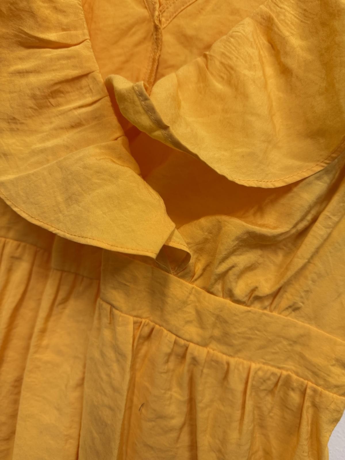 River Island Yellow Ruffle Maxi Dress Size UK 12 Size M / US 6-8 / IT 42-44 - 3 Thumbnail