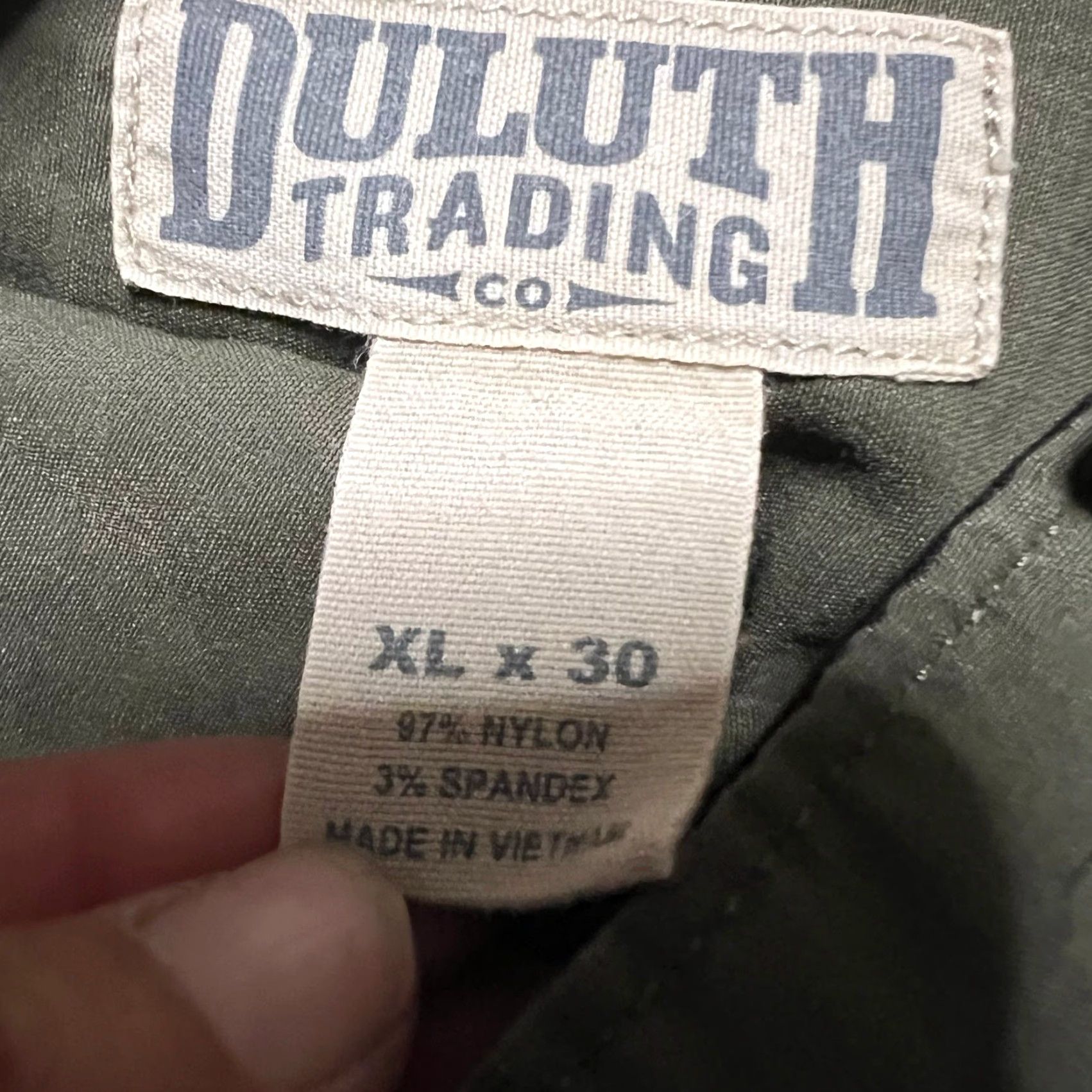 Duluth Trading Company Duluth Trading Pants Mens XL x30 Green Flex Dry On The Fly Cargo Hiking Size US 36 / EU 52 - 5 Thumbnail