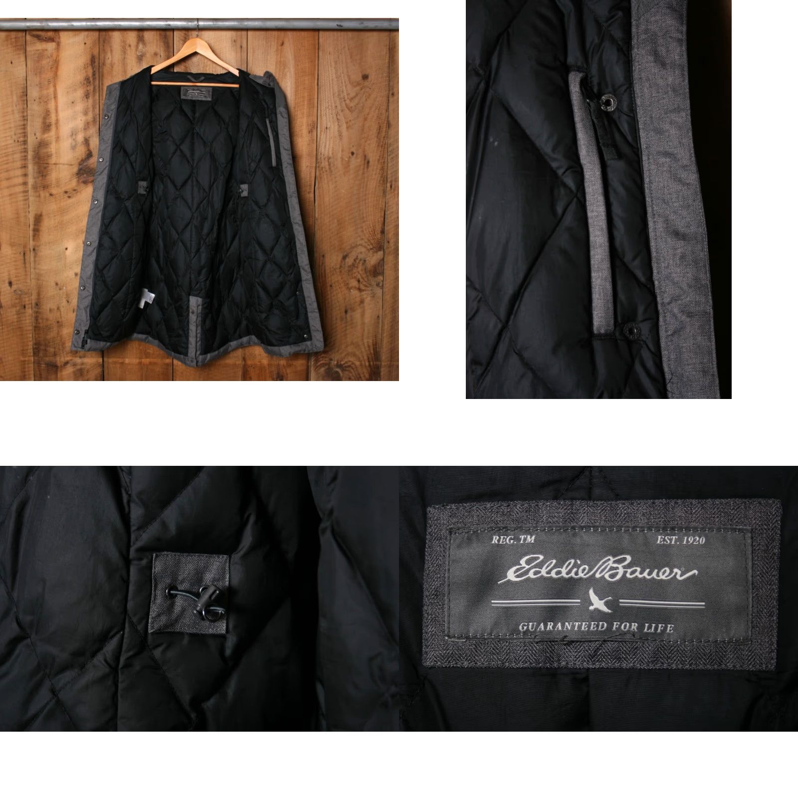 Eddie Bauer VINTAGE Eddie Bauer Weatheredge Superior Gray Hooded Down Stadium Parka Women's M Gray Parka with Detachable Faux Fur Trim Menss? Size M / US 6-8 / IT 42-44 - 9 Thumbnail