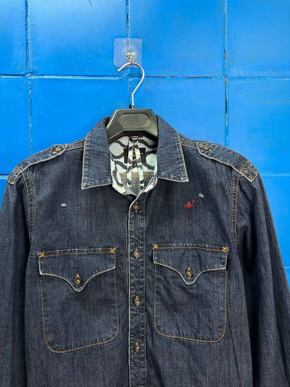 Lee × Vivienne Westwood Vivienne Westwood X Lee Denim Shirt Buttons Long Sleeve Men Size US S / EU 44-46 / 1 - 2 Thumbnail