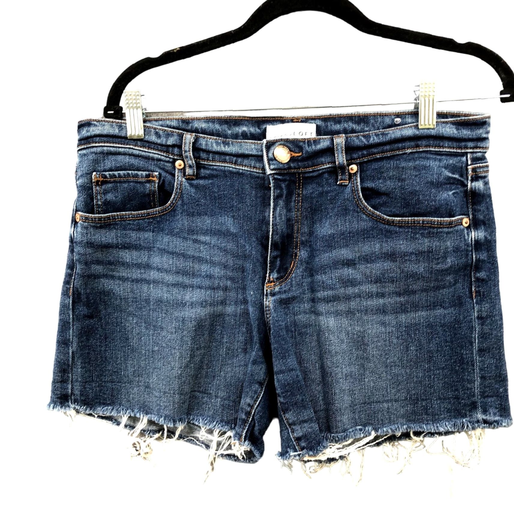 Loft LOFT Jeans Shorts Womens Size 28 Blue Cut Off Low Rise Stretch Size 28" / US 6 / IT 42 - 2 Thumbnail