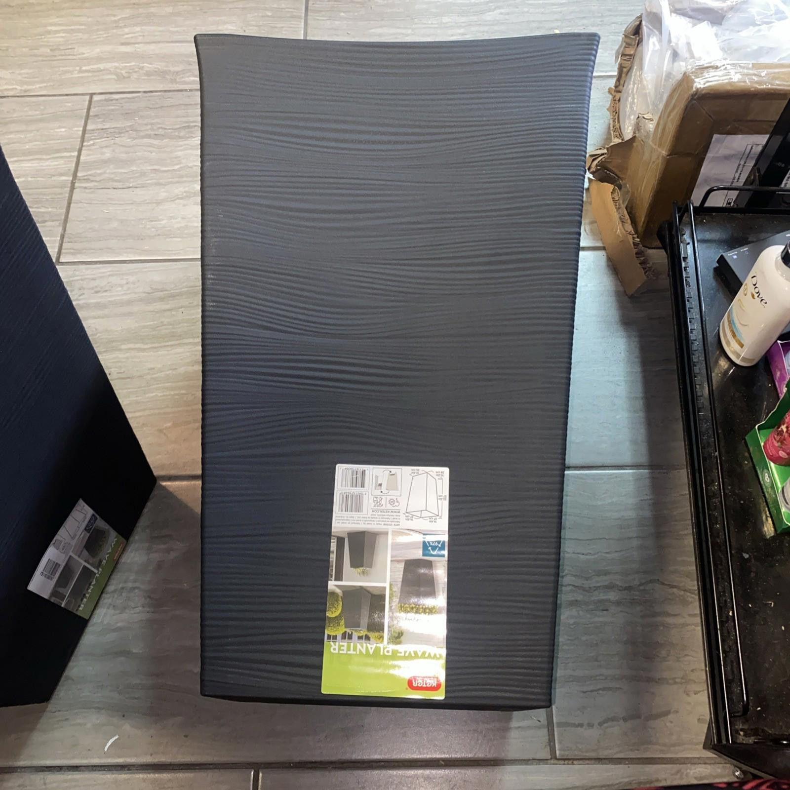 Other Keter Black Wave Planter 22 in. Tall New Size ONE SIZE - 2 Thumbnail