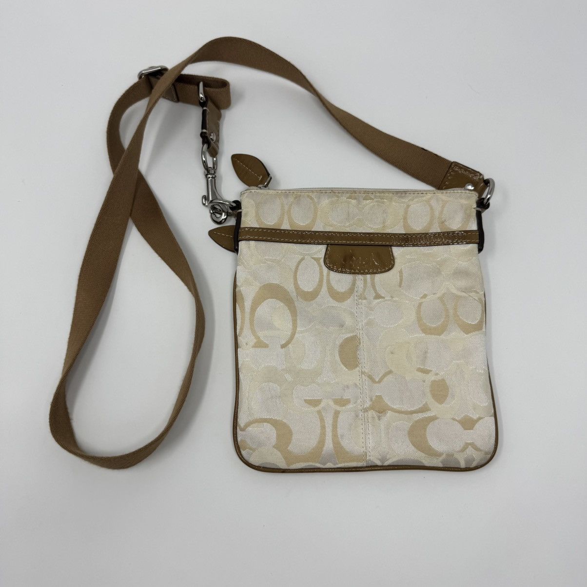 Coach Messenger Shoulder Crossbody Monogram Tan WomenS Bag, Women's