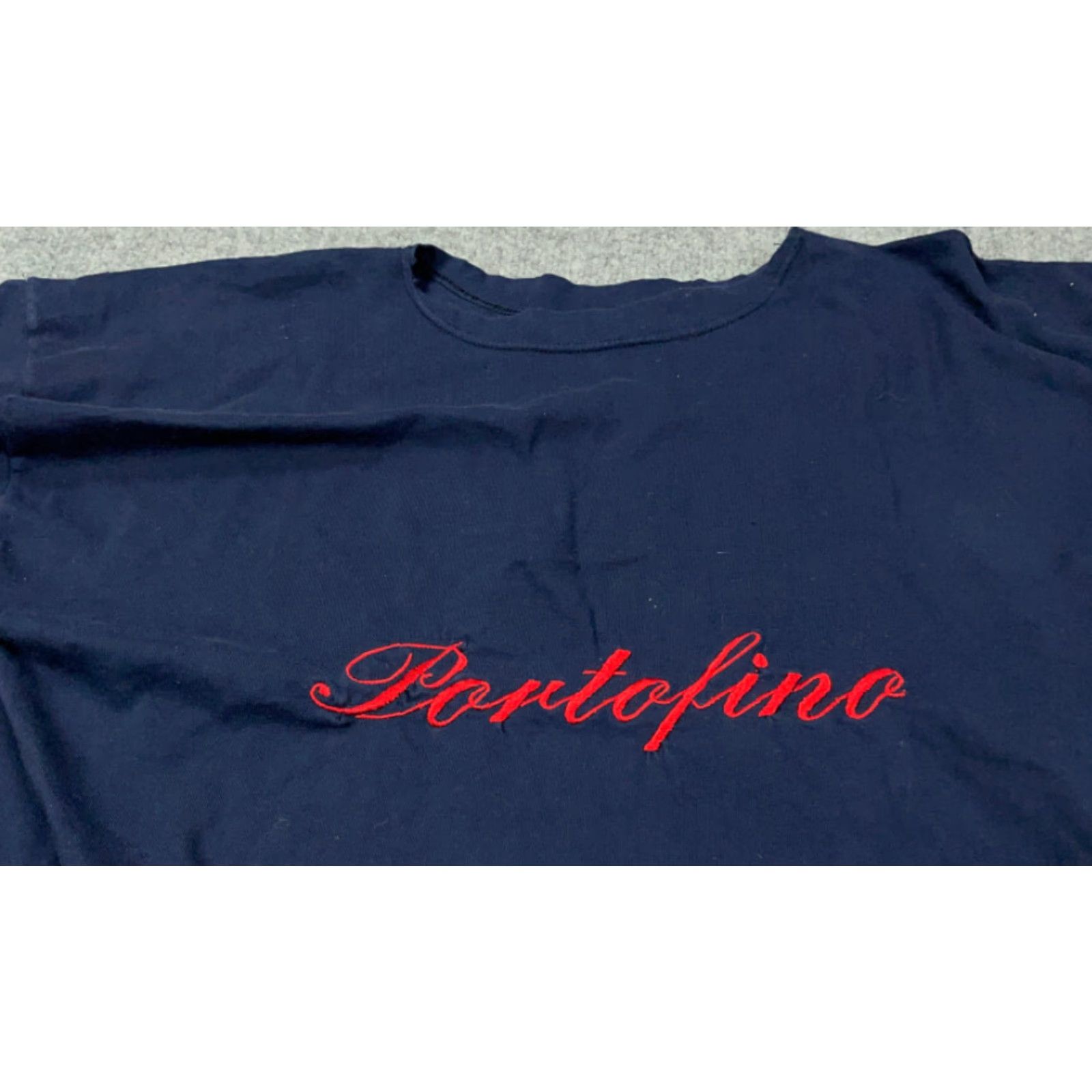 Vintage VINTAGE Portofino 90s Blue Red Embroidered T-Shirt Adult Medium Single Stitch Mens Size US M / EU 48-50 / 2 - 2 Thumbnail