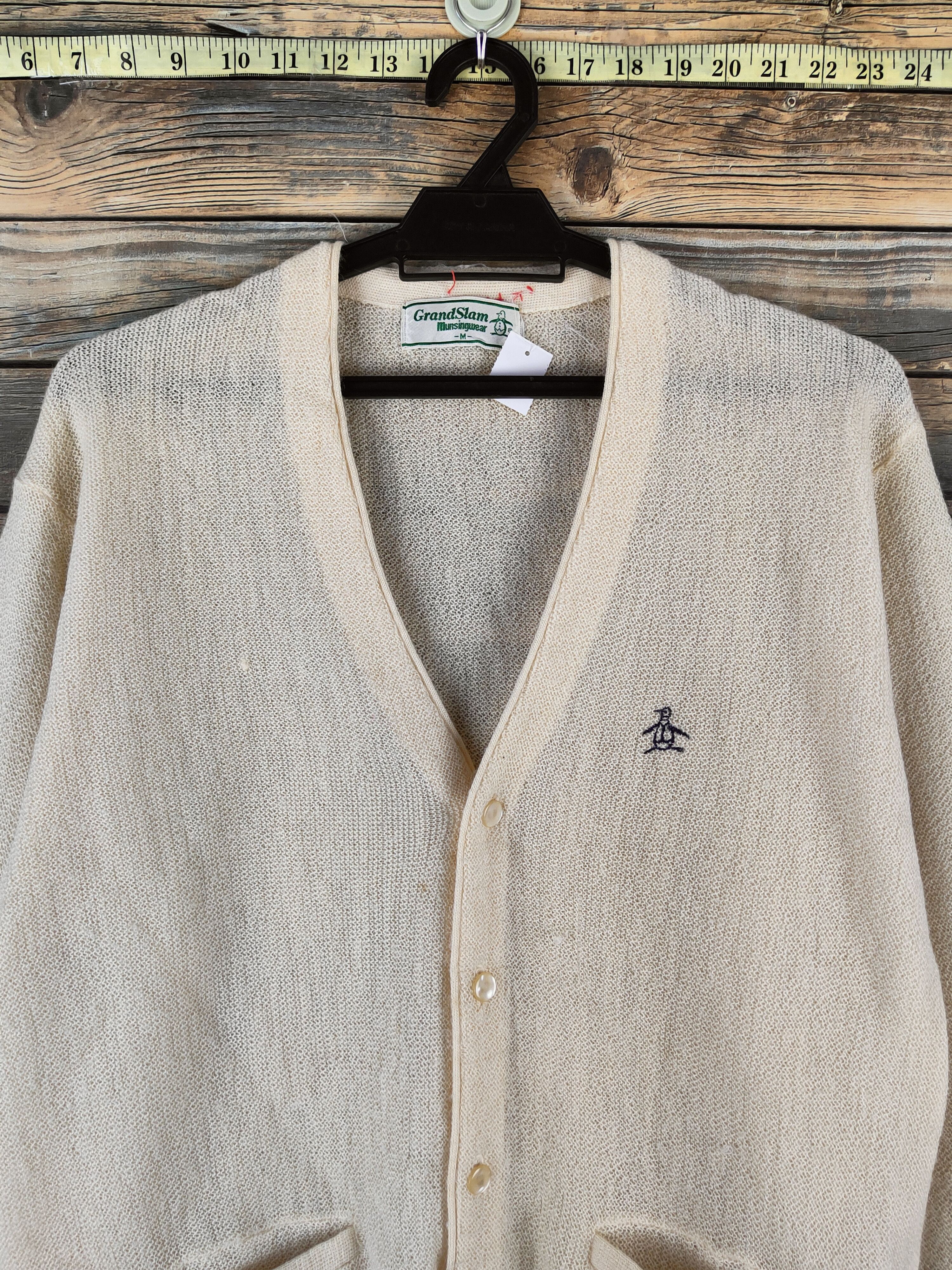 Grand Slam DL Grand Slam-Musingwear Beige Knitwear Cardigan #46-163 Size US M / EU 48-50 / 2 - 2 Thumbnail