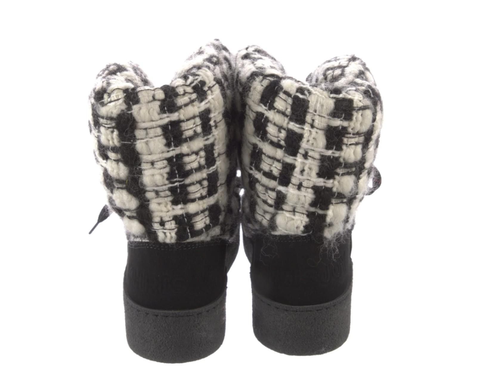 Khrisjoy Khrisjoy Tweed Pattern Lace-Up Boots Women's Size: 10 Size US 10 / IT 40 - 4 Thumbnail