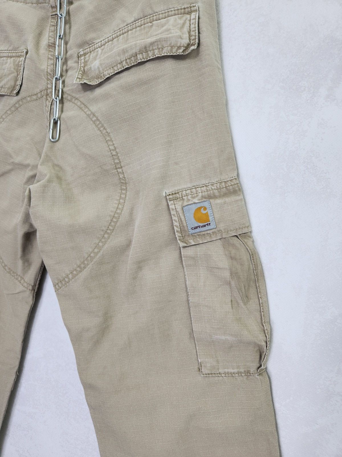 Carhartt × Carhartt Wip × Vintage Vintage 90s Carhartt slim Cargo Pants 28x32 Size US 28 / EU 44 - 9 Thumbnail