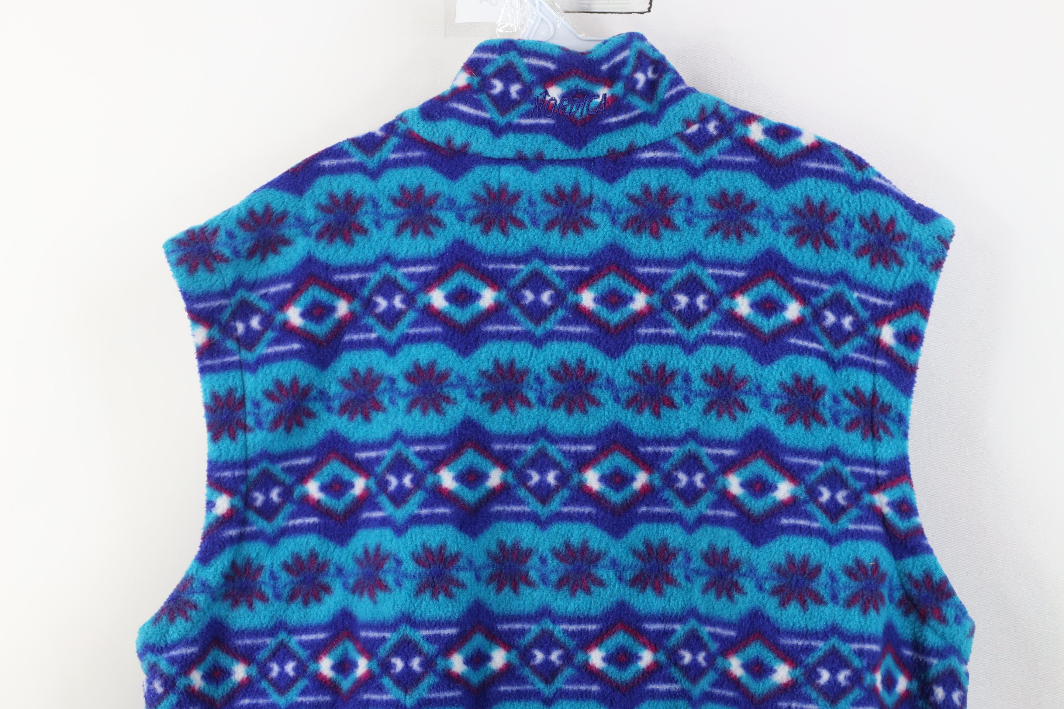 Vintage Vintage 90s Streetwear Fair Isle Fleece Vest Jacket USA Size XL / US 12-14 / IT 48-50 - 11 Thumbnail