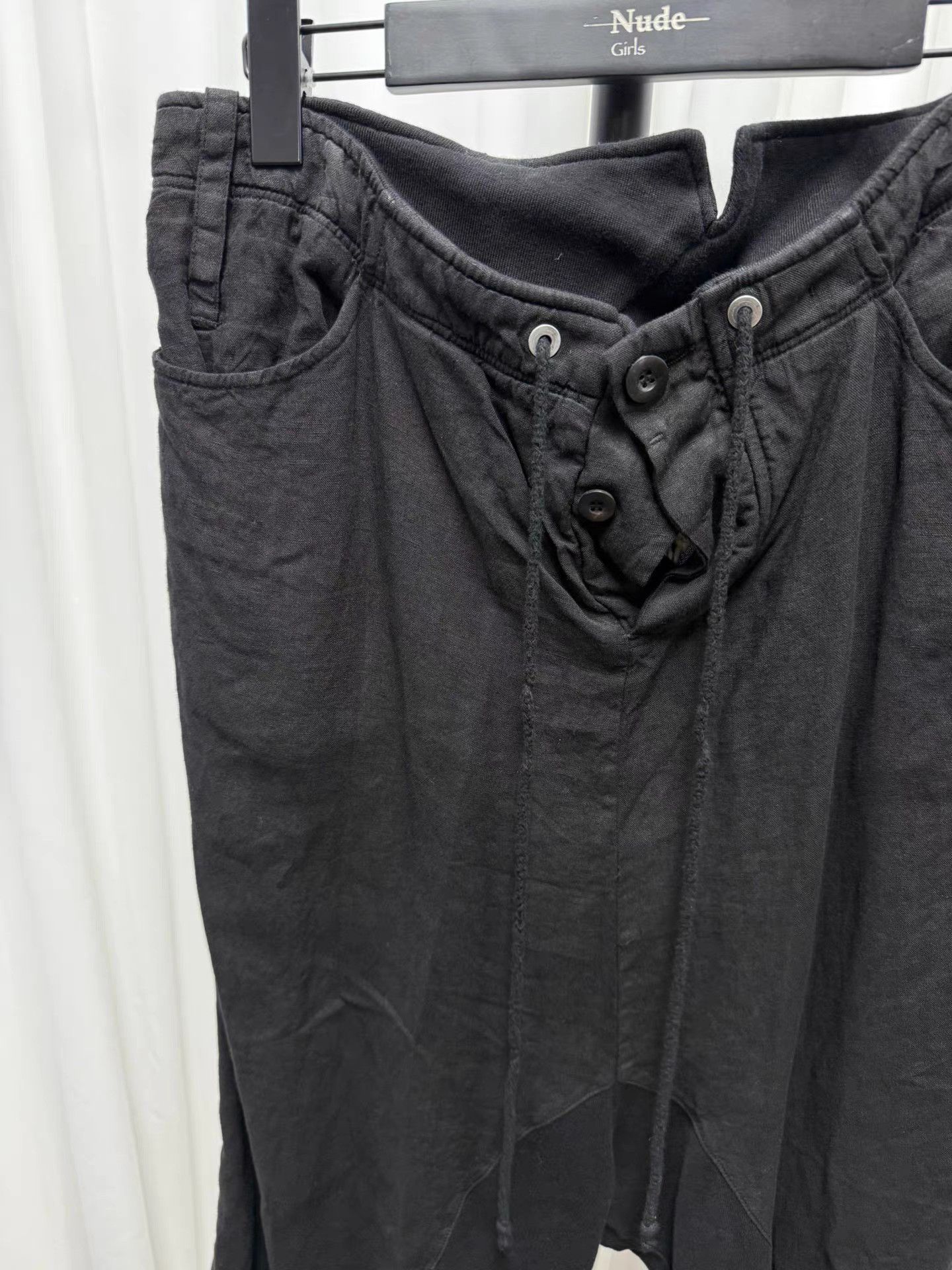 Lost & Found Ria Dunn Lost found Dark Linen Trousers K20 Size US 31 - 2 Thumbnail