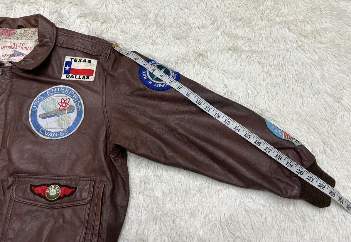 Genuine Leather × Vintage Gatto International Cow-Hide Leather Jacket Size US M / EU 48-50 / 2 - 15 Thumbnail