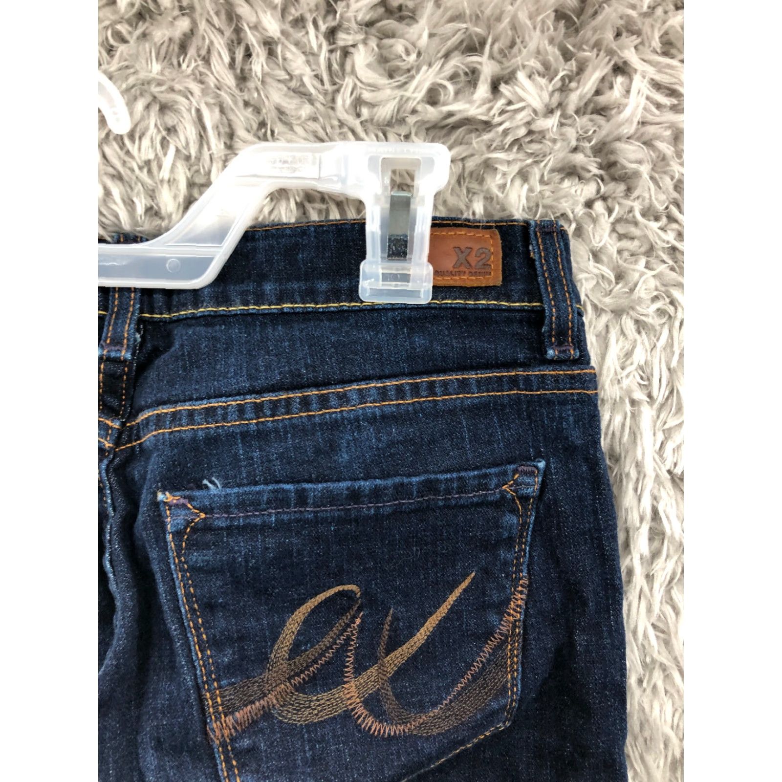 Denime X2 Jeans Main Point Womens Bootcut Size 6 Dark Wash Blue Denim Modern Classic American Size 28" / US 6 / IT 42 - 6 Thumbnail