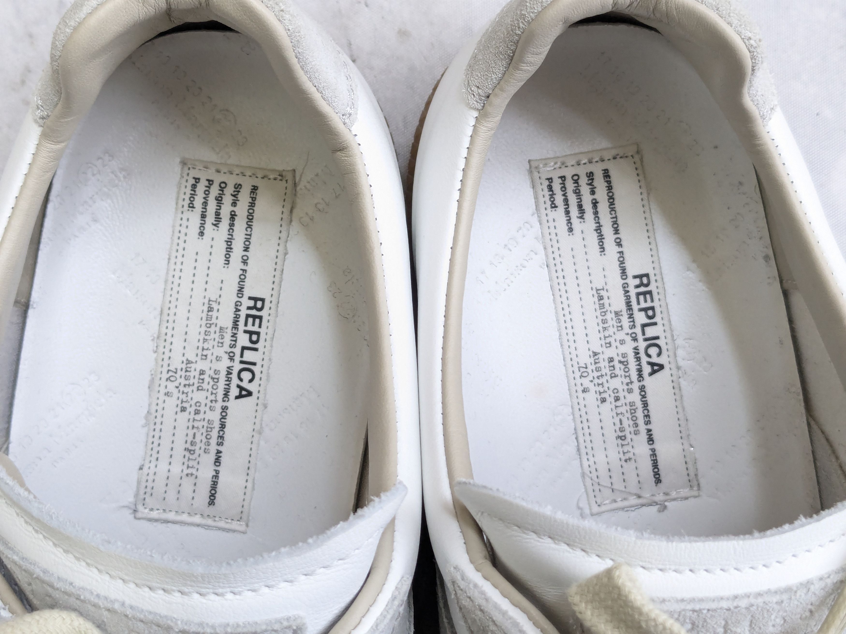 Maison Margiela Maison Margiela Replica GAT White Gray 11 44 Low Tops Size US 11 / EU 44 - 10 Thumbnail