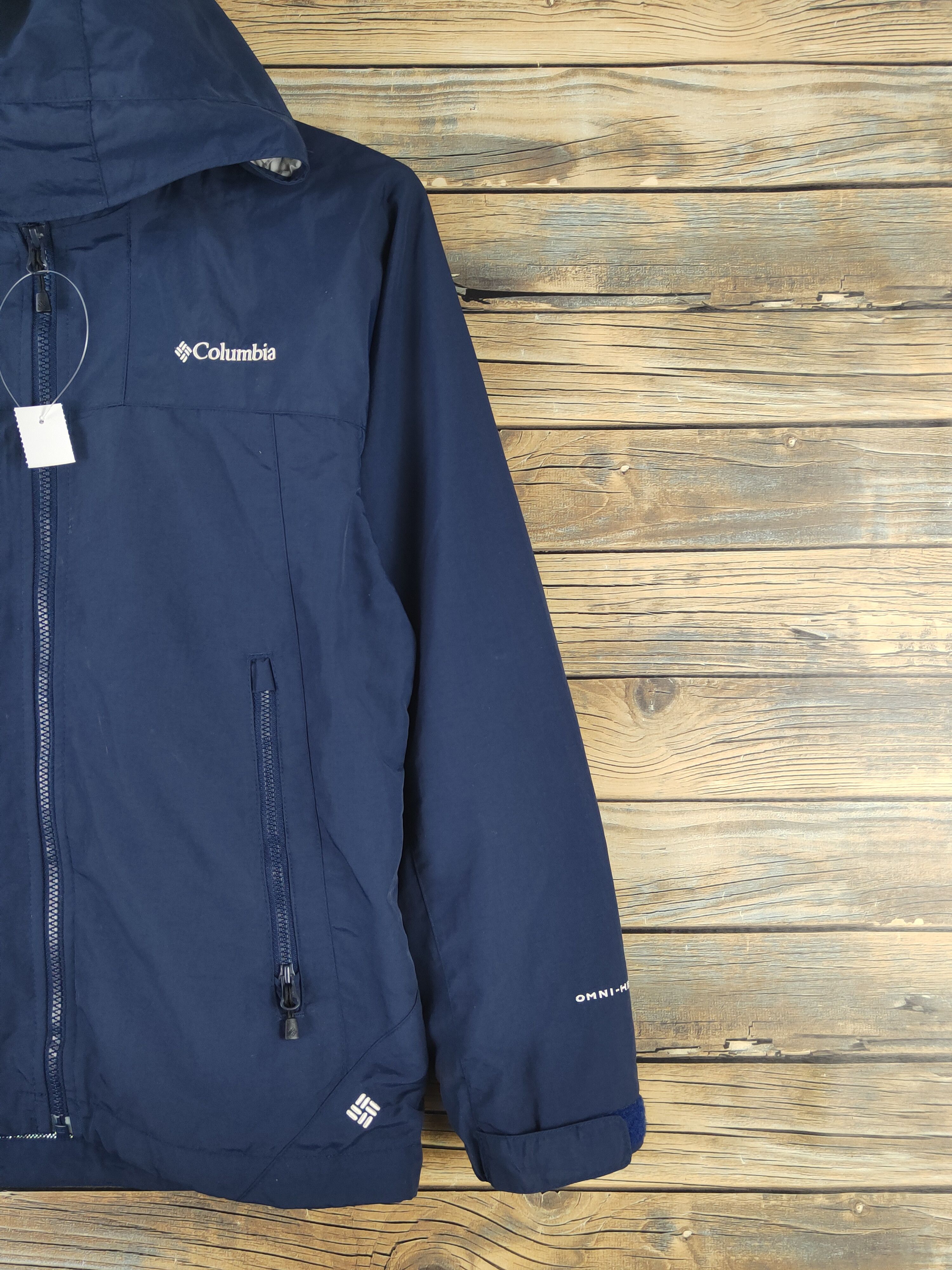 Columbia Columbia Navy Nylon Sportswear Hoodie Sweaters #W2255 Size US S / EU 44-46 / 1 - 5 Thumbnail