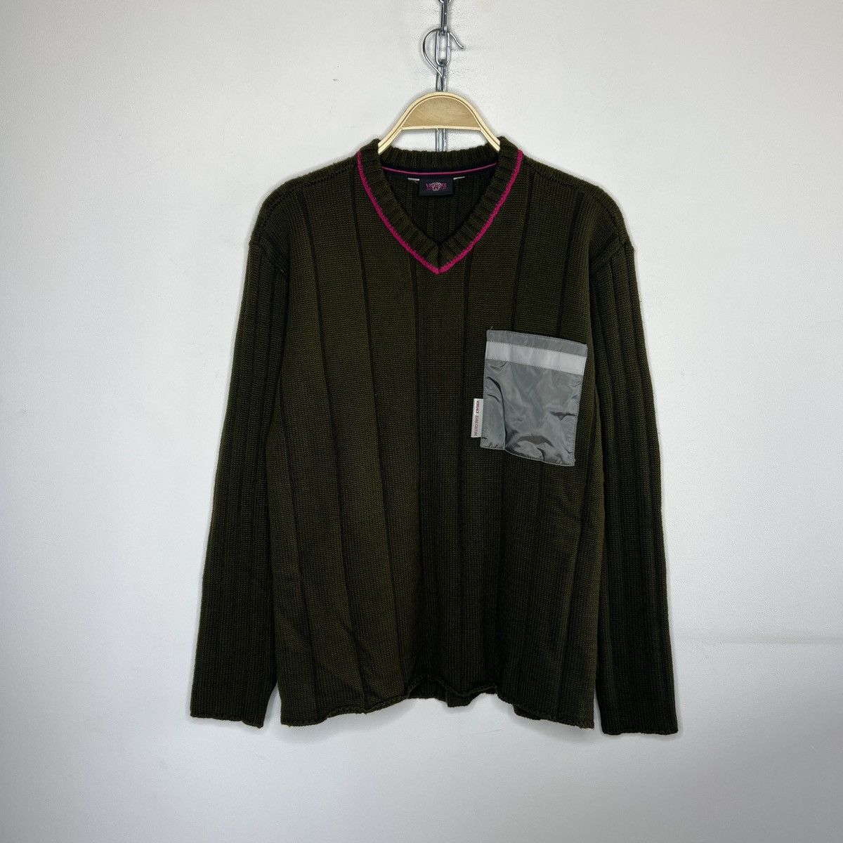 Versace × Versace Jeans Couture × Vintage Vintage Versace Y2K Sweater Heavy Chunky Knit Wool 90s 00s Size US M / EU 48-50 / 2 - 1 Thumbnail