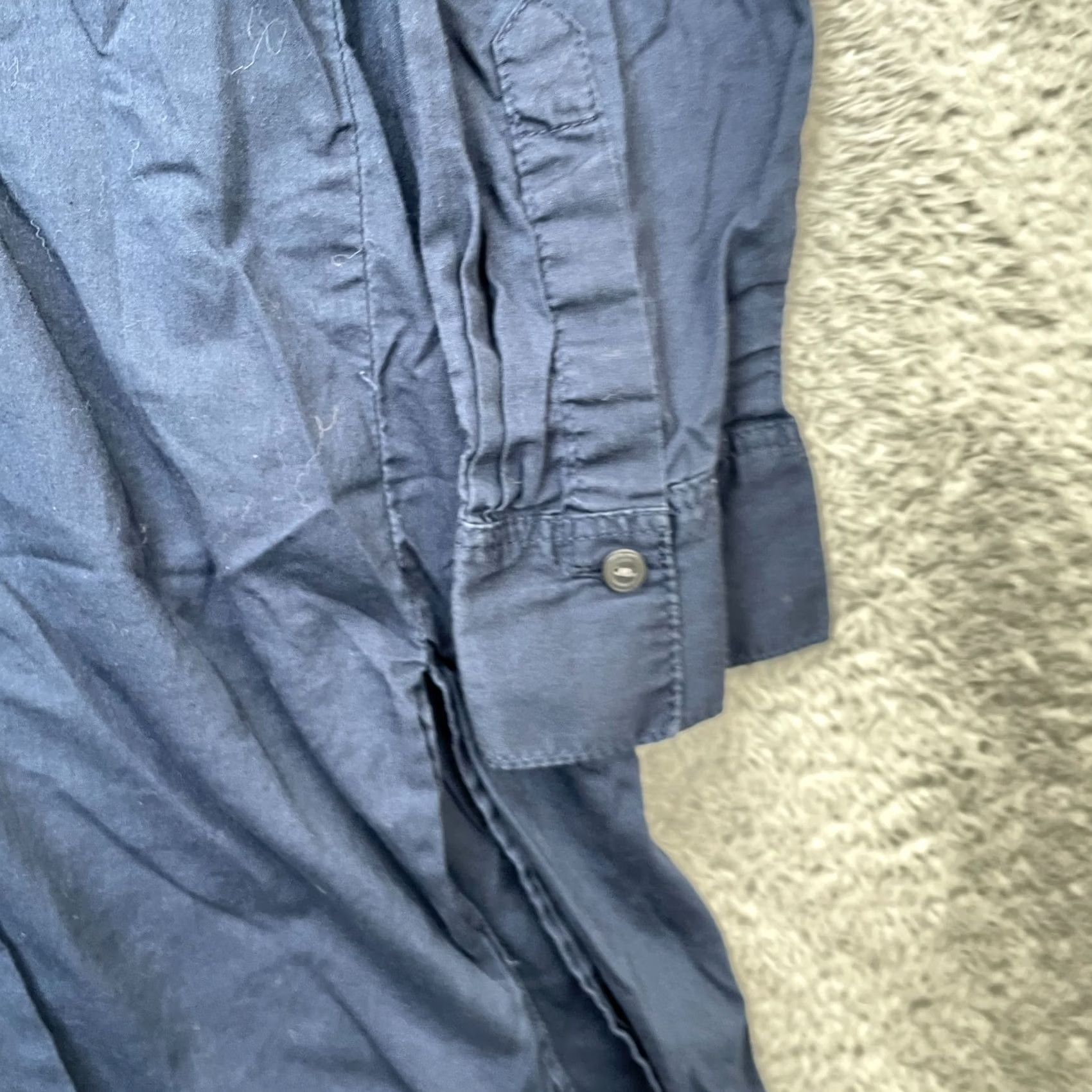 Uniqlo Uniqlo Shirt Dress Womens Large Blue Cotton Embroidered Button Front Side Slit Classic Flower Size L / US 10 / IT 46 - 7 Thumbnail