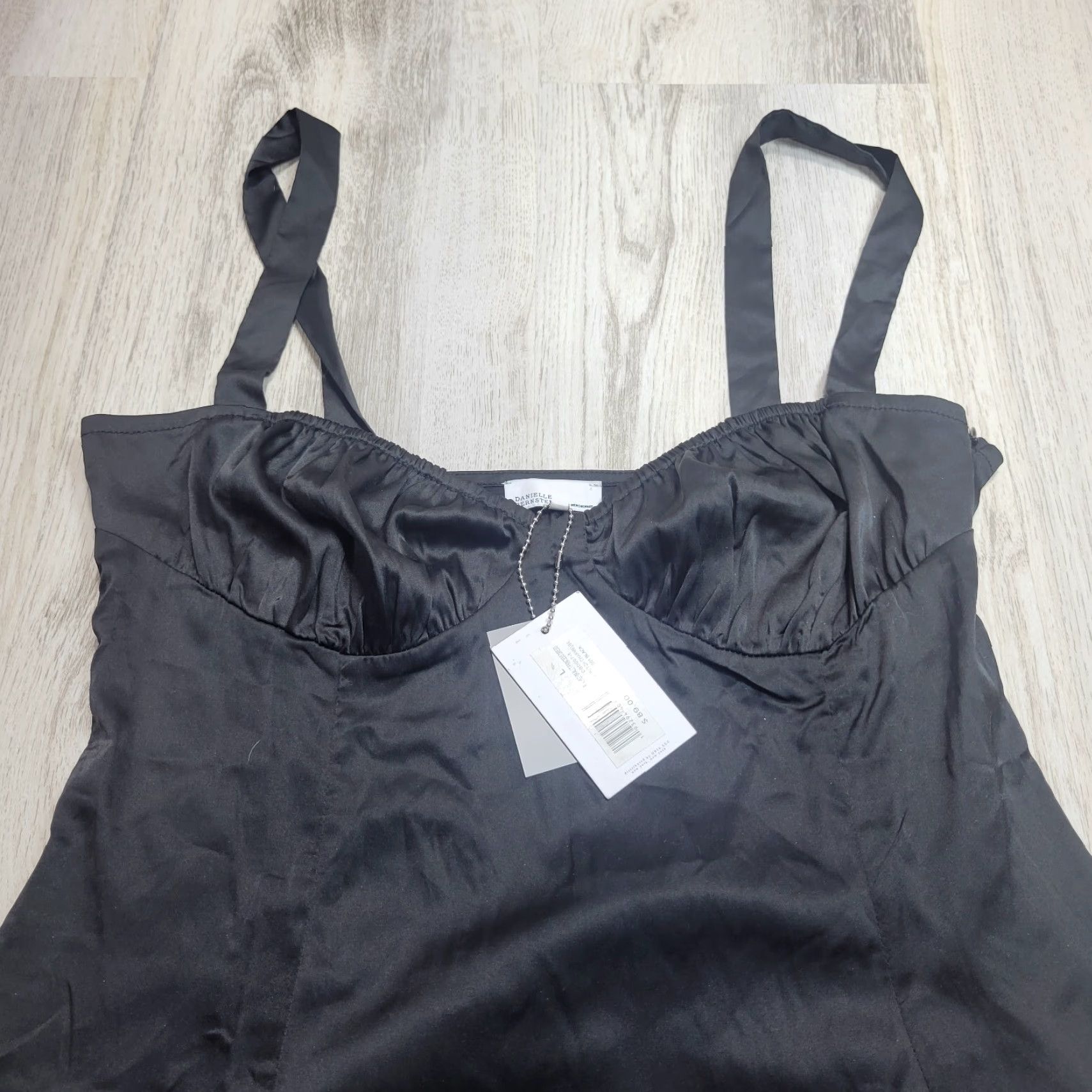 Vintage Danielle Bernstein Ruched Bralet Princess Dress Mini Fit & Flare Cocktail L NWT Dress Size ONE SIZE - 4 Thumbnail