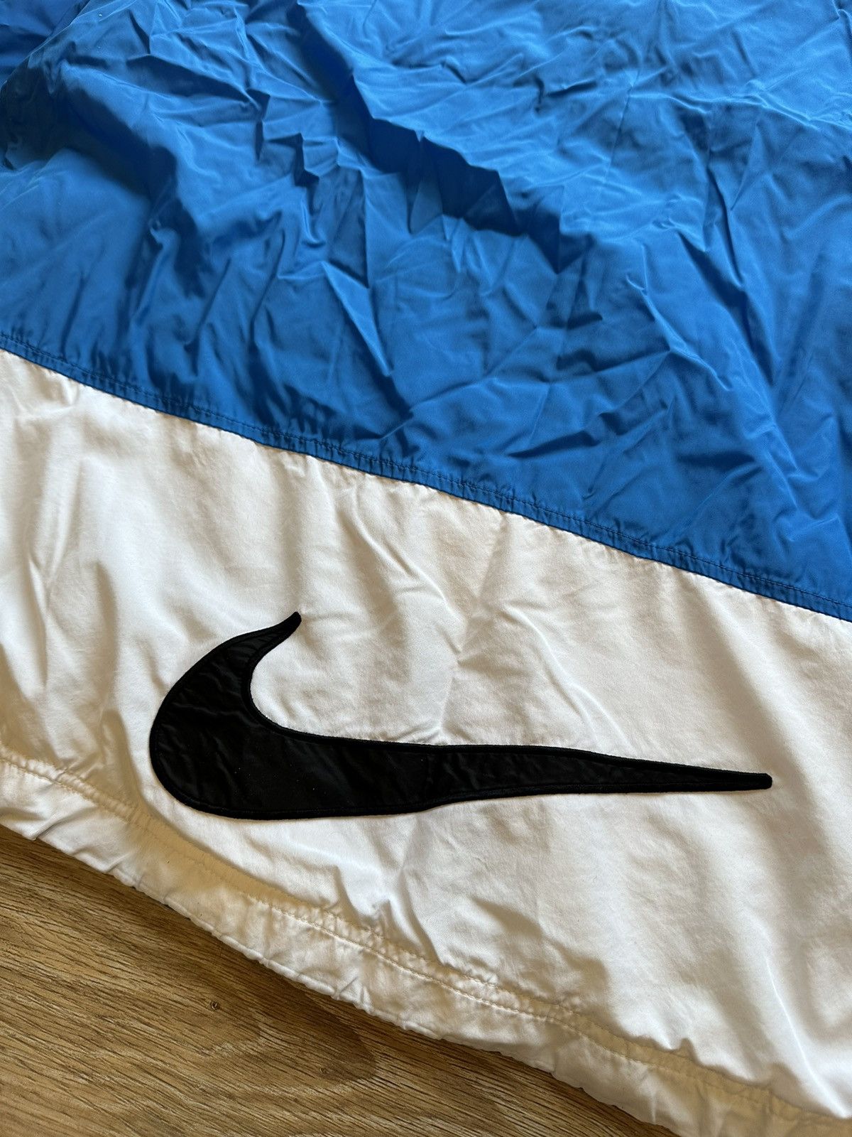 Nike × Vintage 90s Vintage Nike Nylon Retro Track Jacket Swoosh Logo Rare Size US XL / EU 56 / 4 - 4 Thumbnail