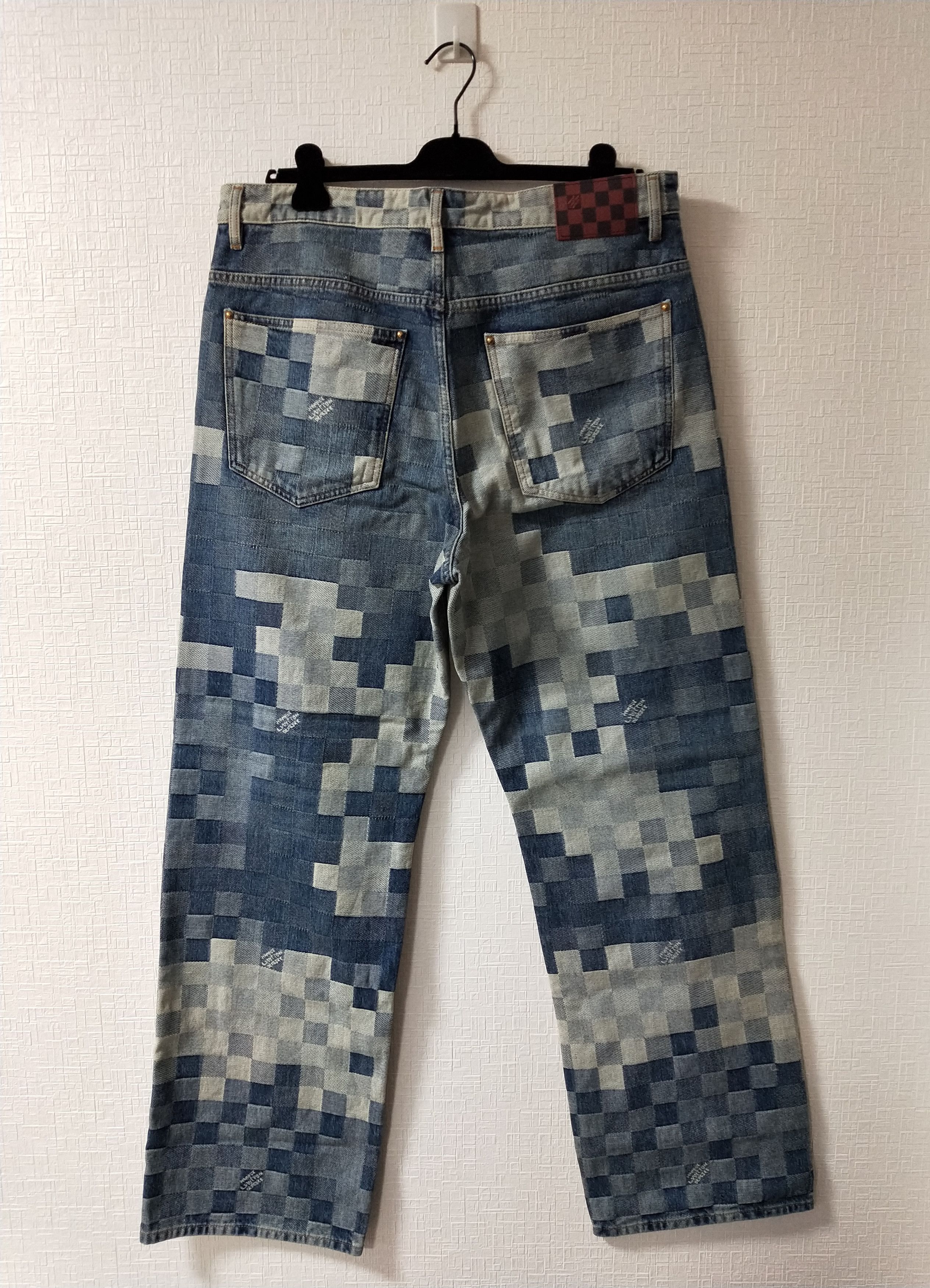 Louis Vuitton Damier Print Skate Denim Jeans Size US 38 / EU 54 - 2 Thumbnail