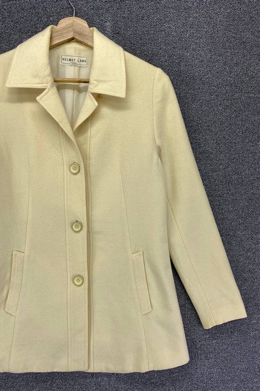 Helmut Lang × Vintage Vintage Helmut Lang Wool Coat Long Jacket Size M / US 6-8 / IT 42-44 - 4 Thumbnail