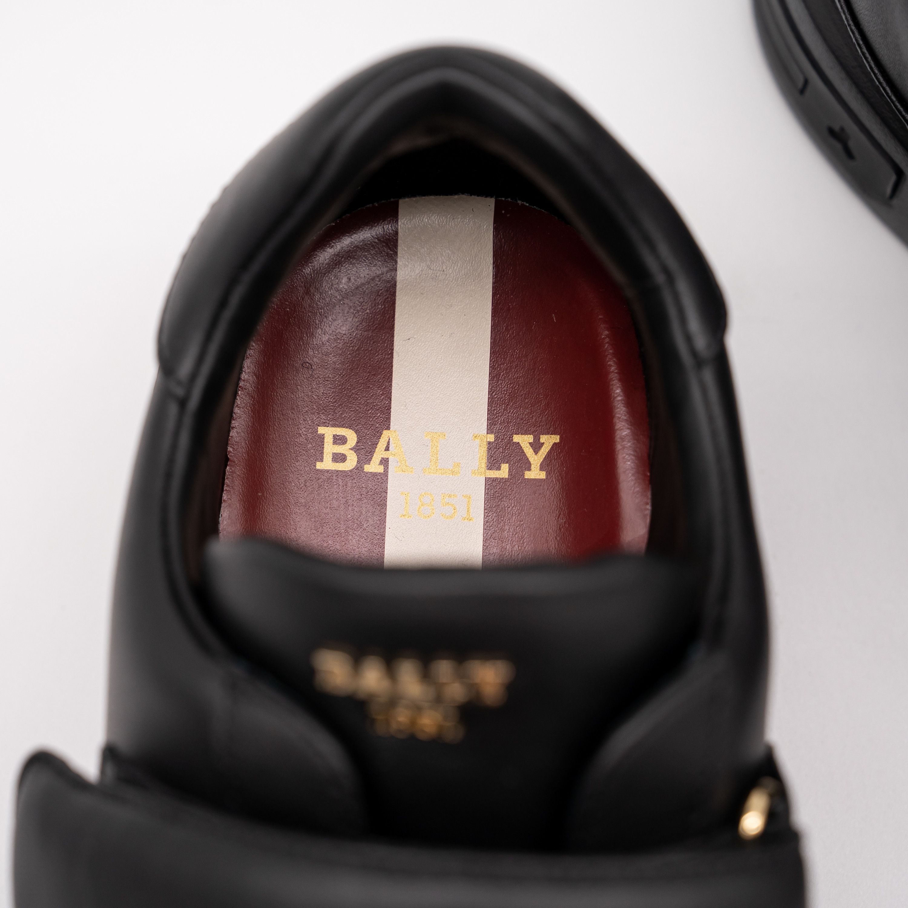 Bally 8 Bally Maylor Black Leather Sneakers Strap Size US 8 / EU 41 - 9 Thumbnail