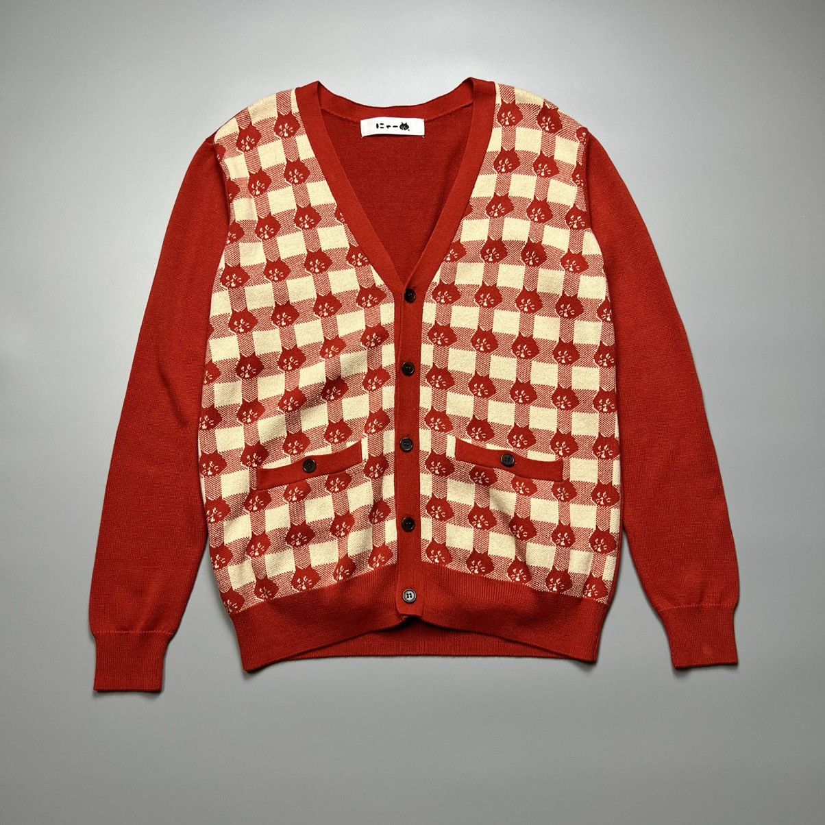 Ne-Net Ne-Net Head cat knitted Cardigan Size US S / EU 44-46 / 1 - 1 Thumbnail