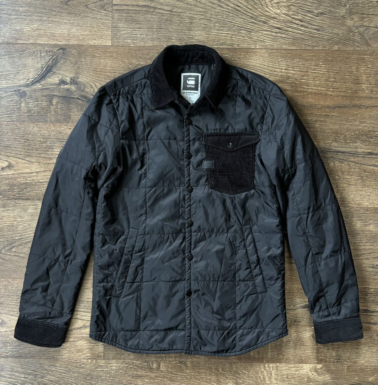 G-Star × Vintage G-Star Raw light jacket Padded Overshirt Sz: M Nylon Black Size US M / EU 48-50 / 2 - 1 Thumbnail