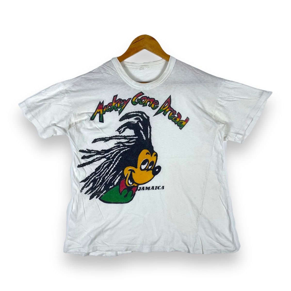 VINTAGE 80's MICKEY GONE DREAD JAMAICA RASTA TEE