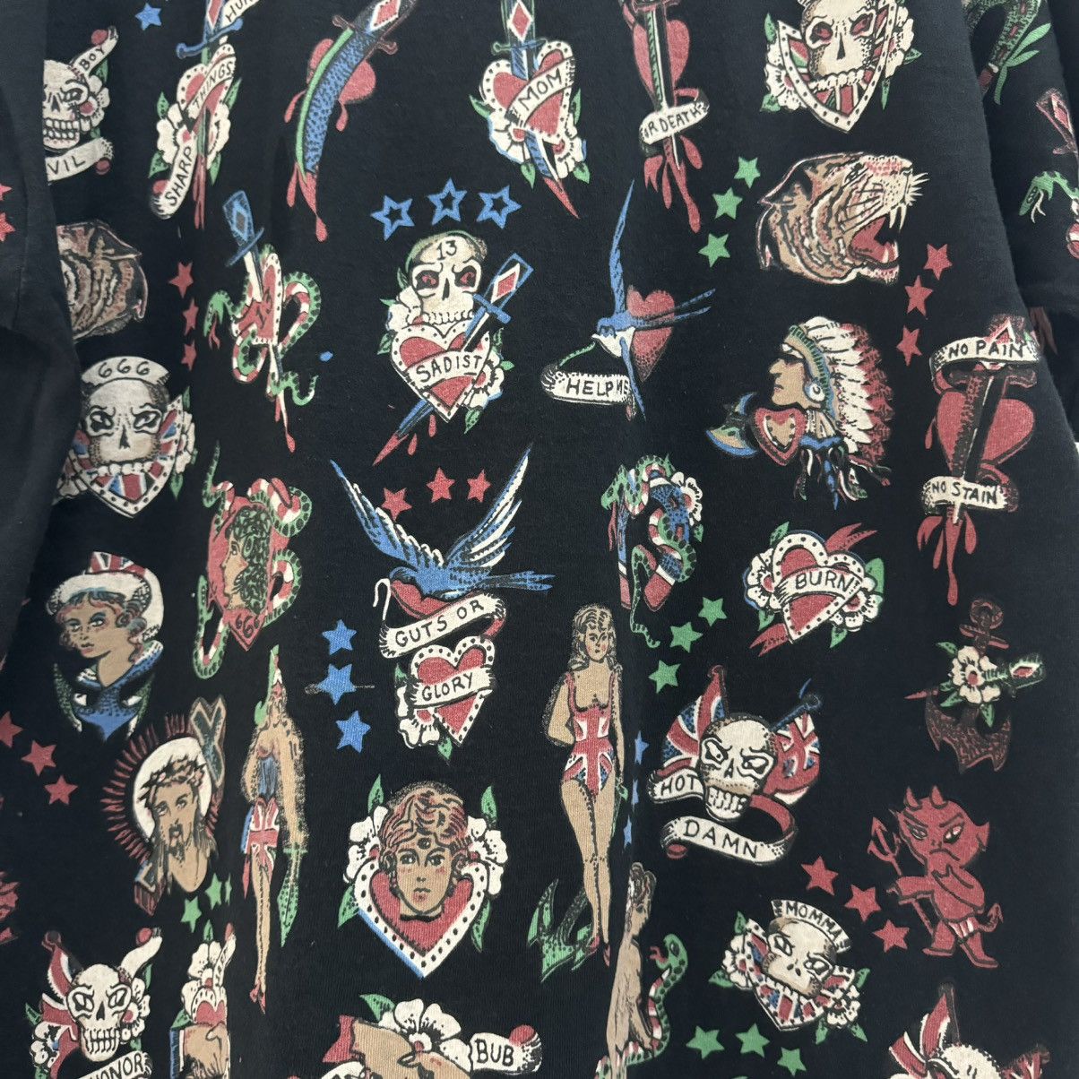 Vintage Vintage Old School Tattoos AOP Tee Size US XL / EU 56 / 4 - 4 Thumbnail