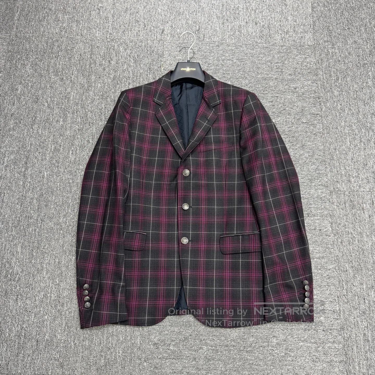 Gucci Guicci Checkered wool suit jacket| Size 46R - 1 Thumbnail