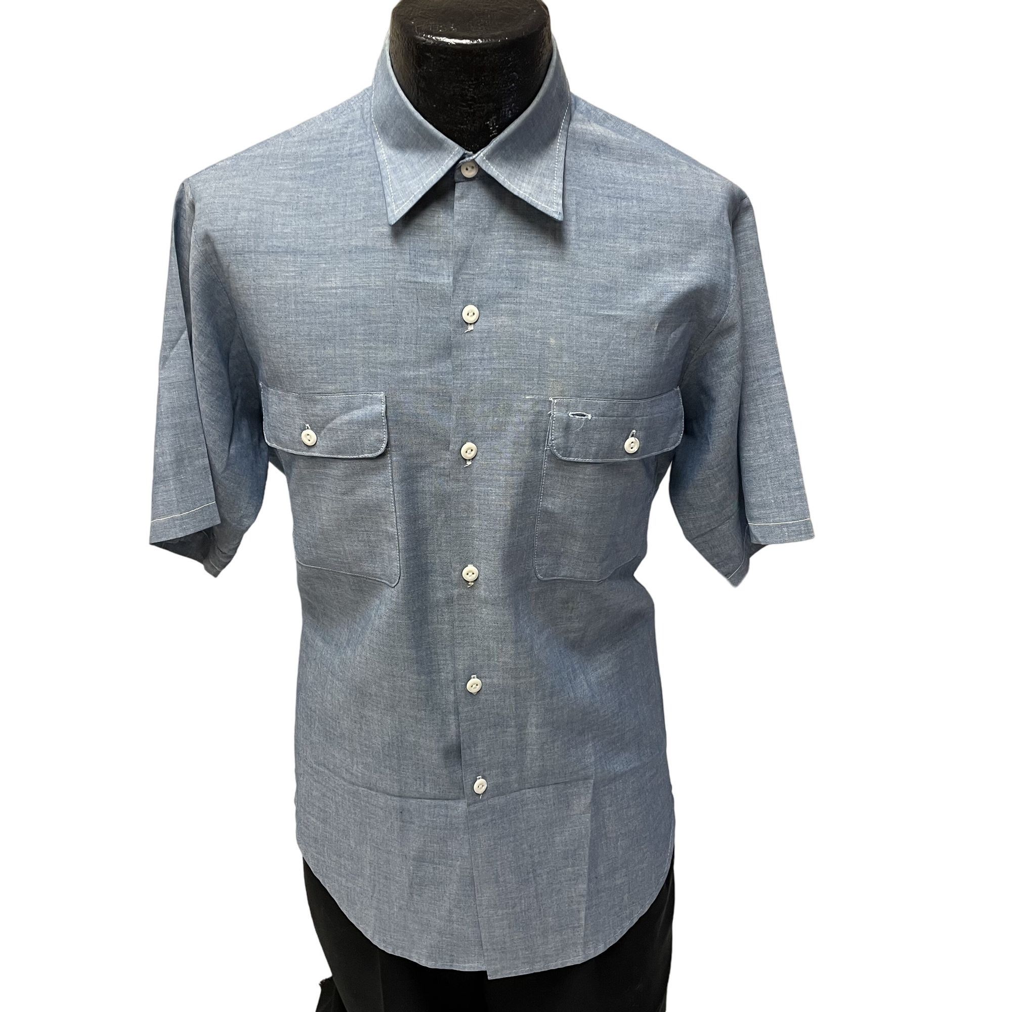 Big Mac Vtg Penneys Big Mac CHAMBRAY Mechanic Work SHOP Shirt Size US XL / EU 56 / 4 - 1 Thumbnail