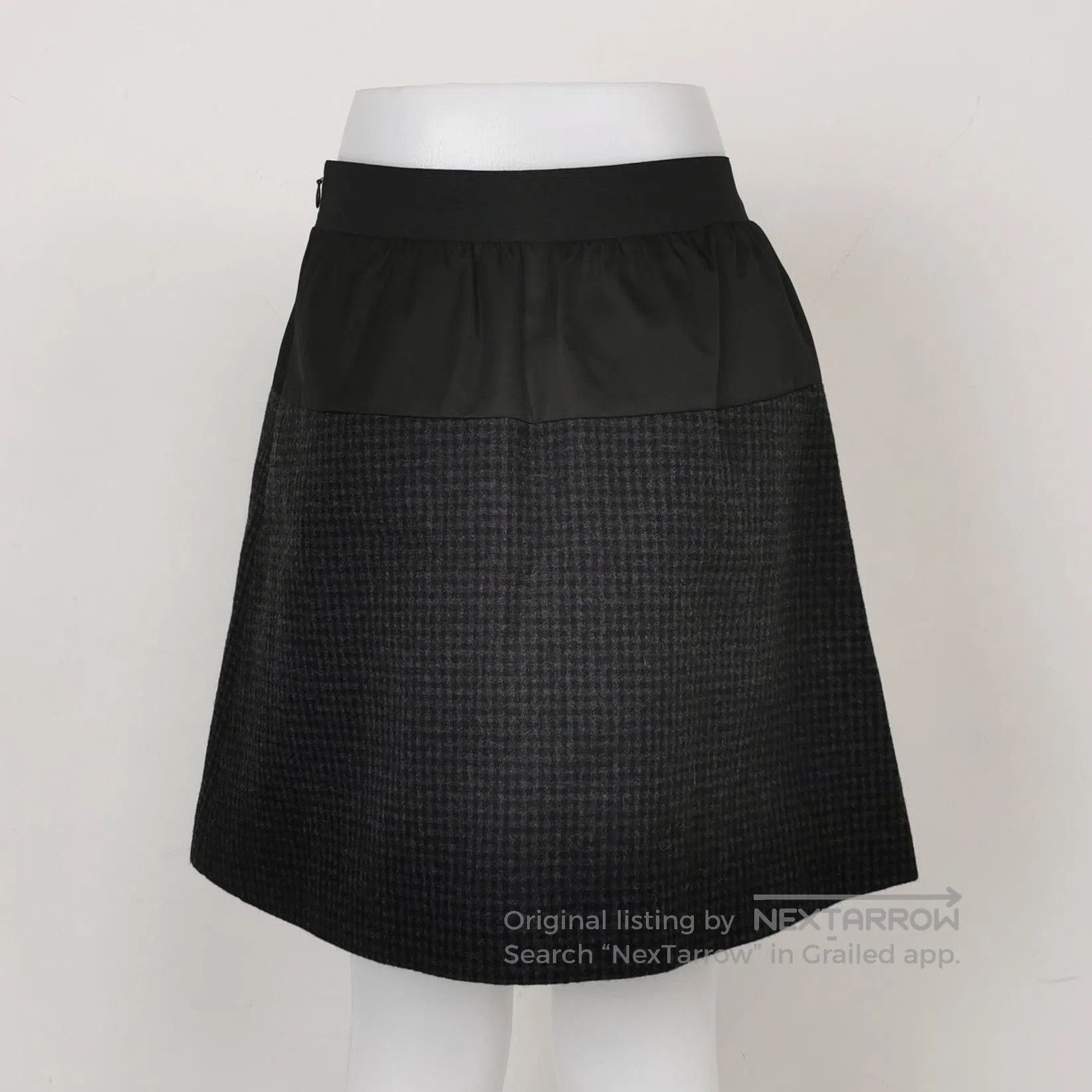Prada Prada Wool Blend Triangle Logo Midi Skirt . Size US 40 / EU 56 - 2 Thumbnail