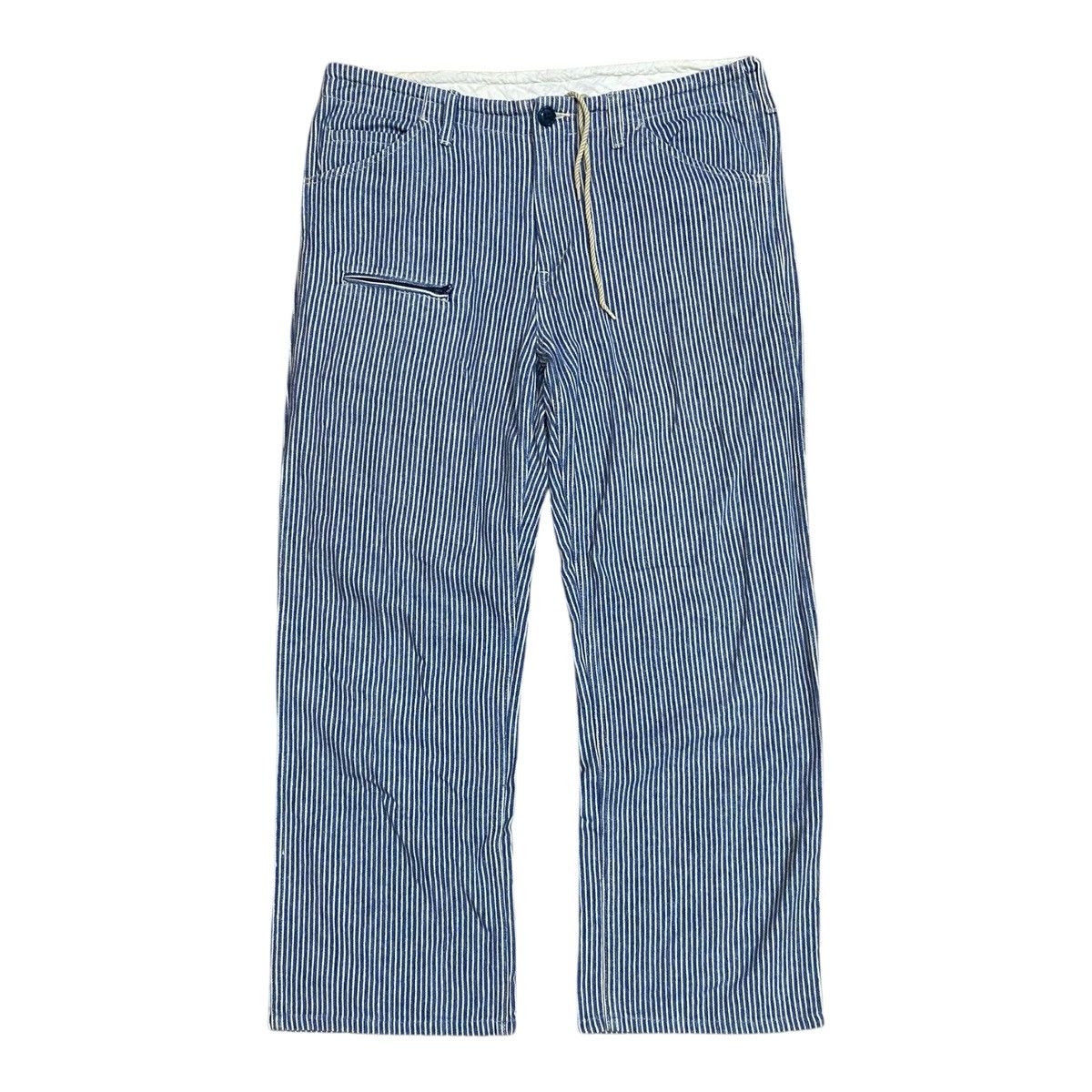 Blue Blue Japan ✨Blue Blue Japan indigo hickory stripe pants made in Japan Size US 35 - 6 Thumbnail