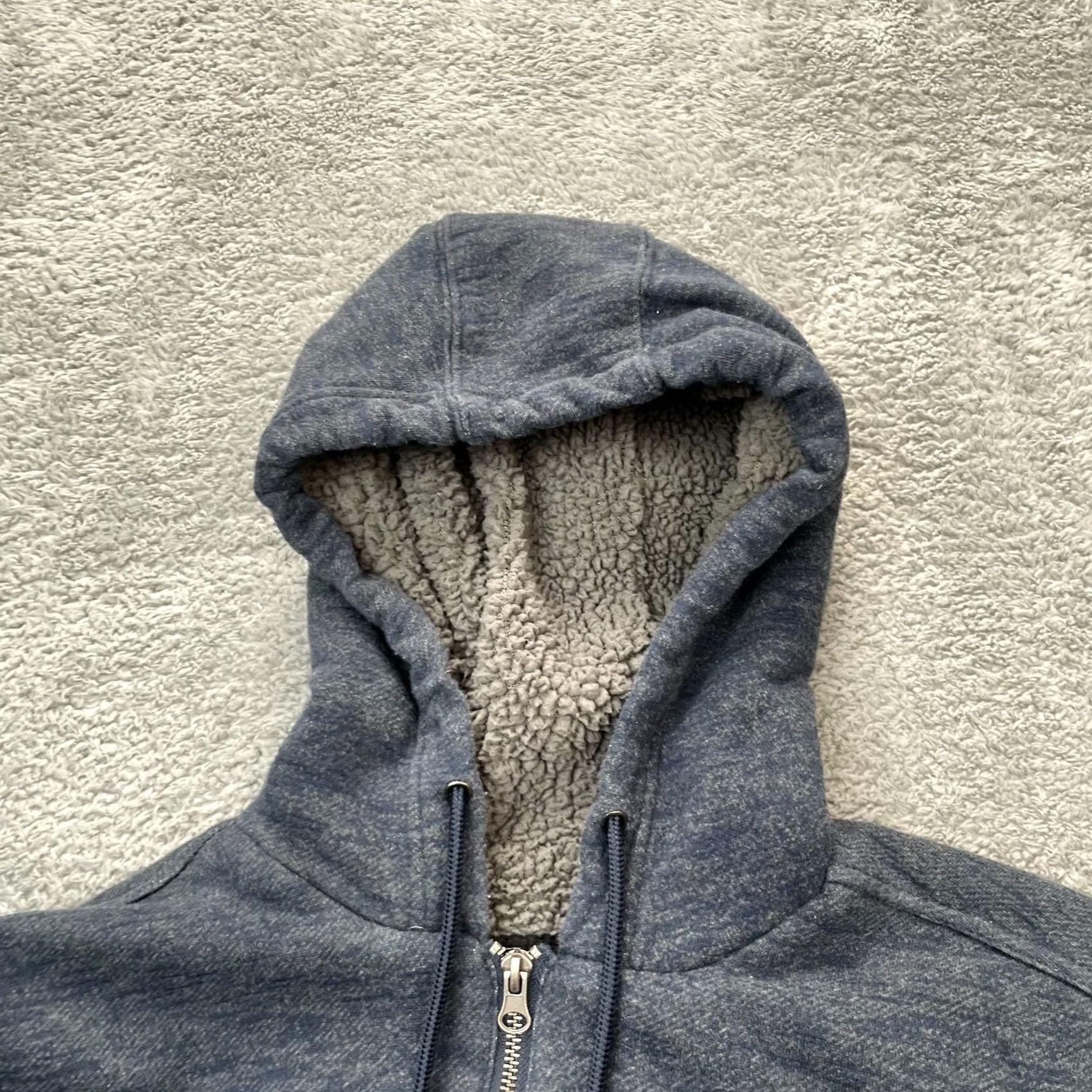 Vintage O'Neal Hoodie Men Medium Gray Blue Cotton Sherpa Lined Pockets Full Zip Insulated Size US M / EU 48-50 / 2 - 3 Thumbnail