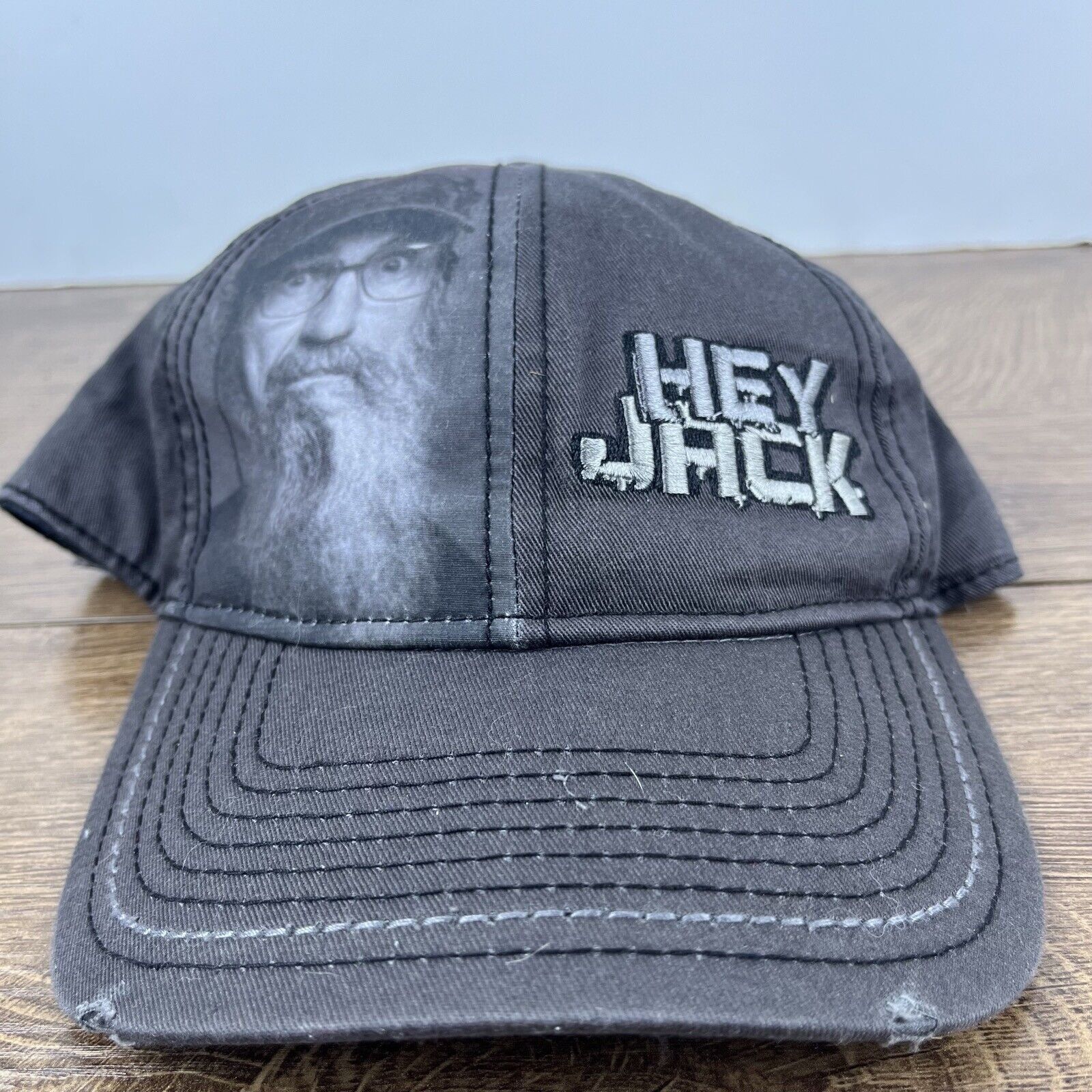 Other Hey Jack Hat Uncle Si Hat Gray Adjustable Hat Gray Adult Duc Size ONE SIZE - 2 Thumbnail