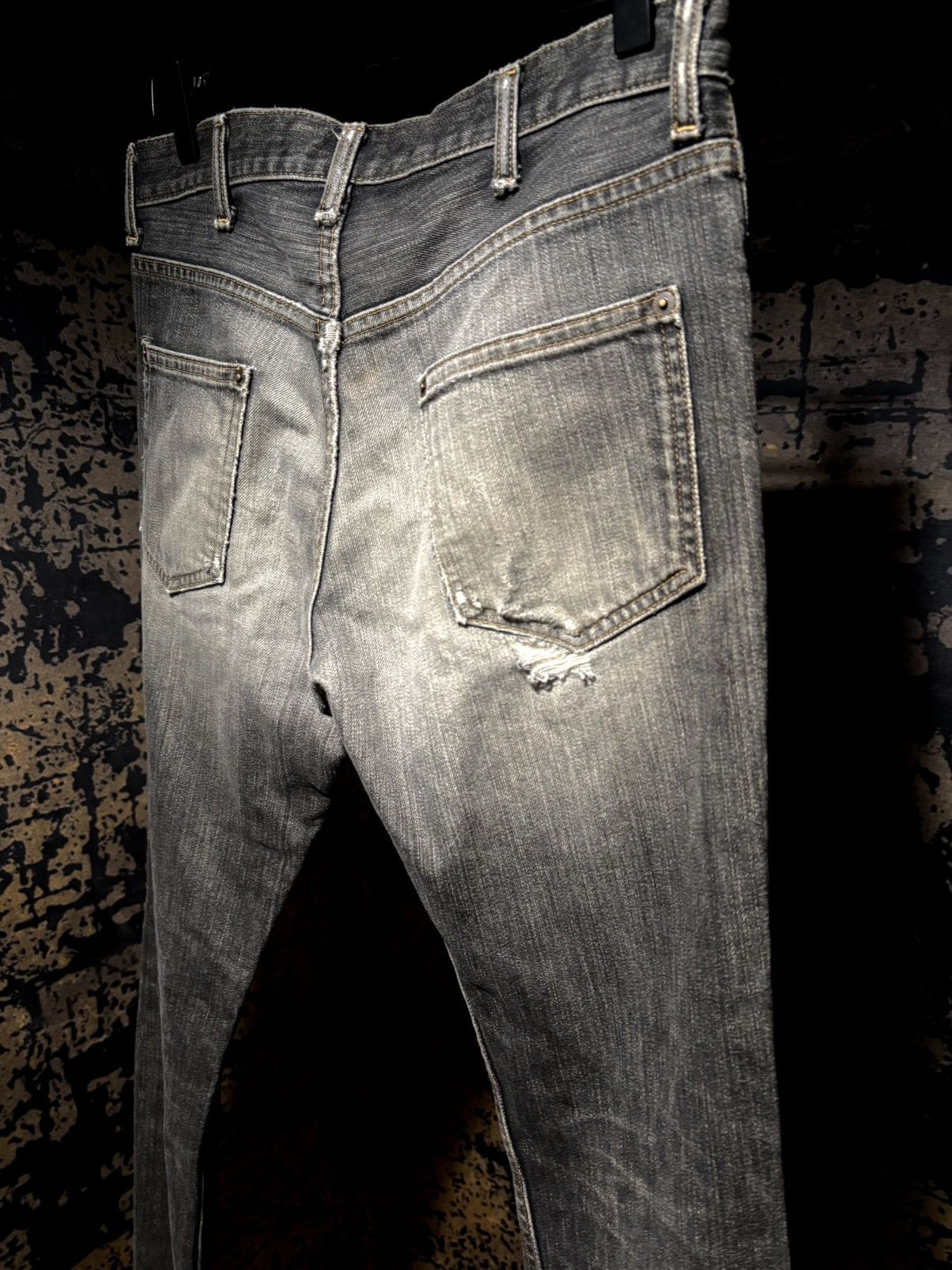 Undercover Undercover SS2003 “Scab” Giz Print Bootcut Denim – Grey Wash Size US 30 / EU 46 - 7 Thumbnail