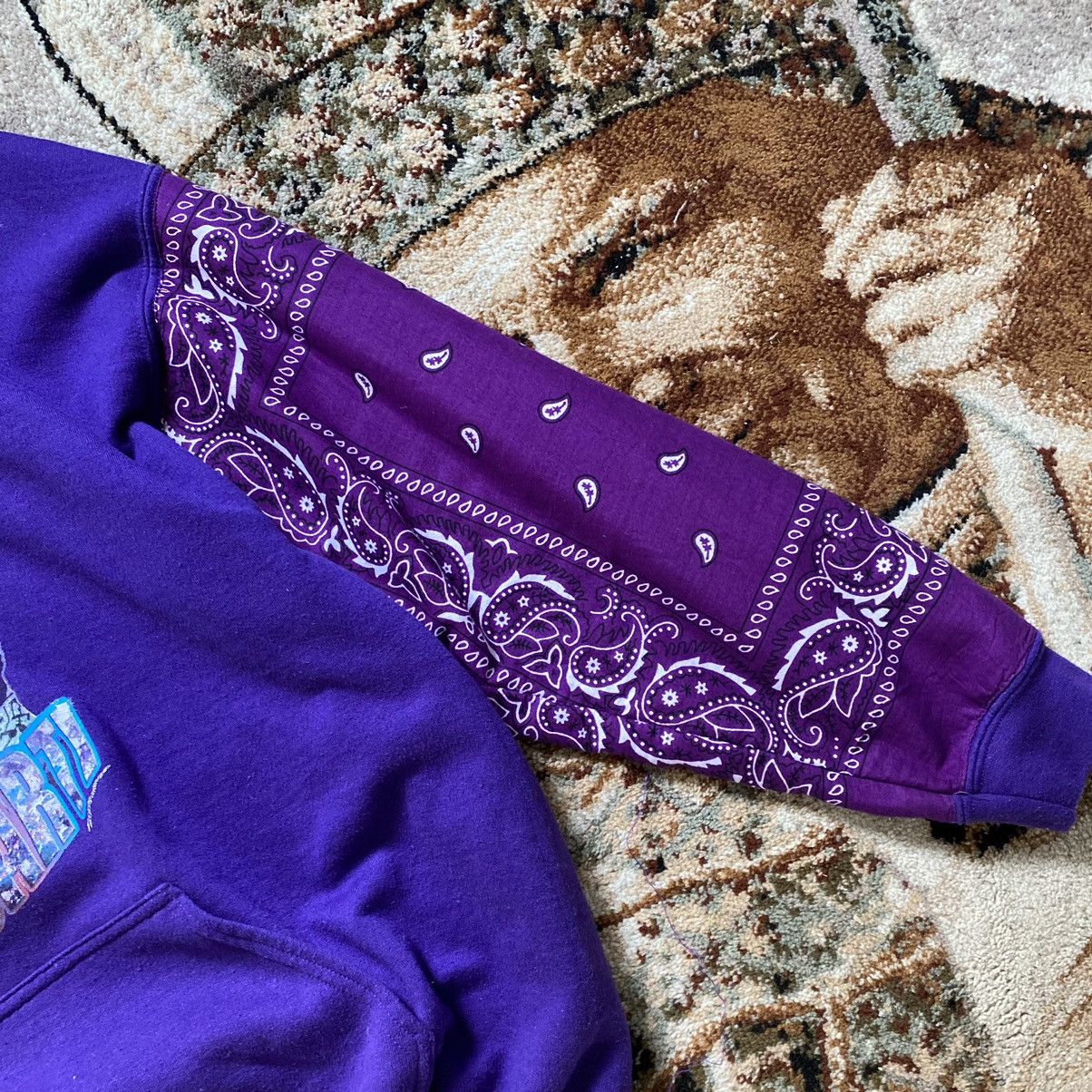 Playboi Carti × Vintage PLAYBOI CARTI AWGE BANDANA CUSTOM HOODIE Size US XL / EU 56 / 4 - 4 Thumbnail